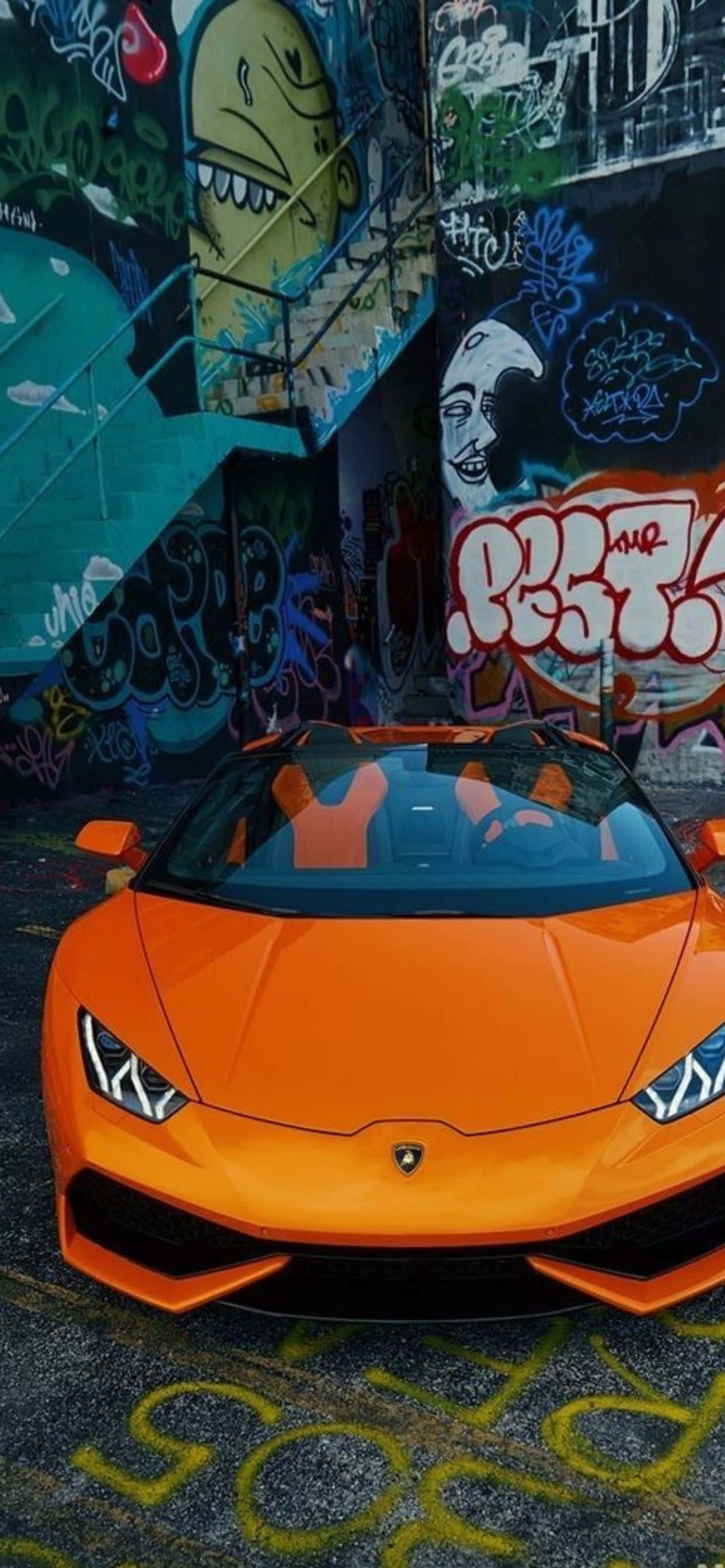 iPhone XS Max Φόντο Lamborghini Πορτοκαλί Huracan Ταπετσαρία