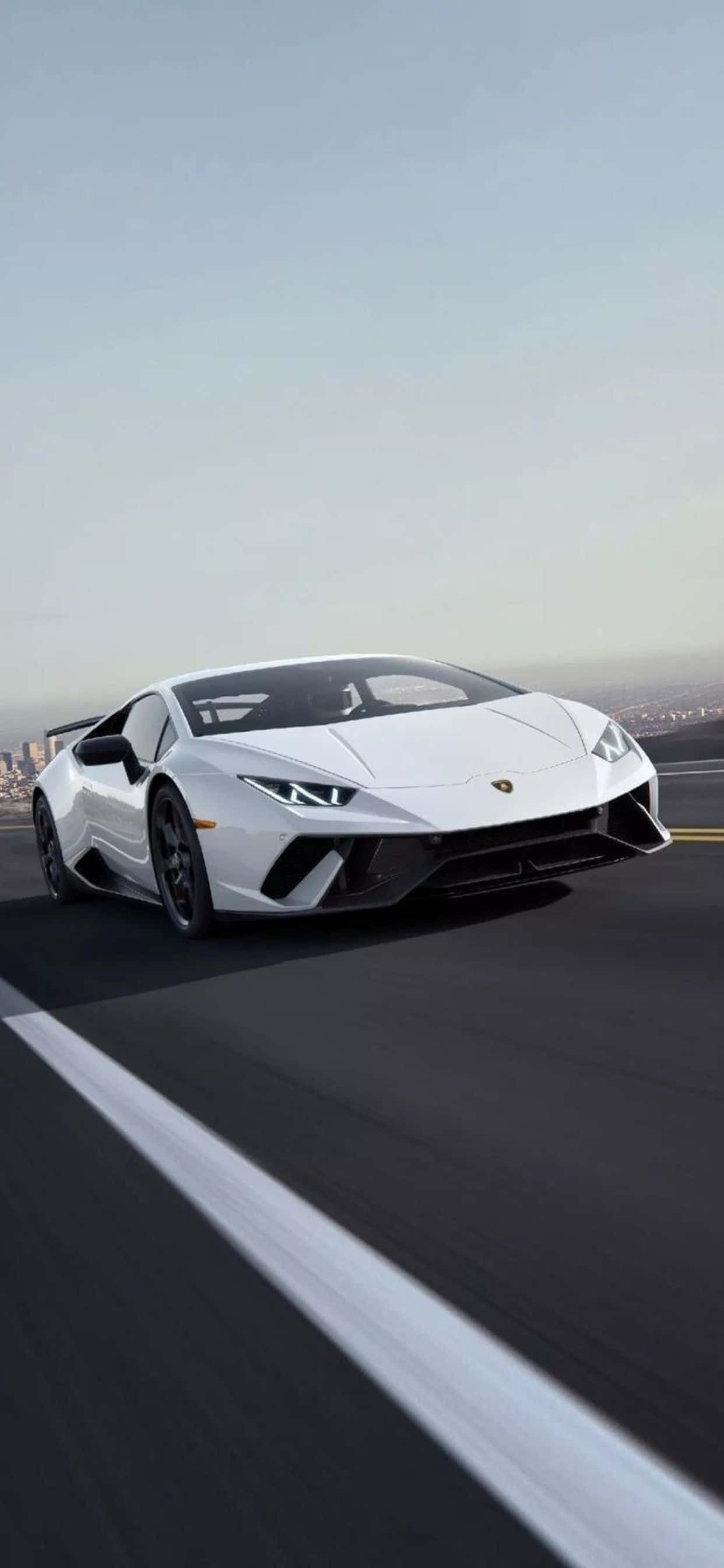 iPhone XS Max Lamborghini Huracan EVO Λευκό Φόντο Ταπετσαρία