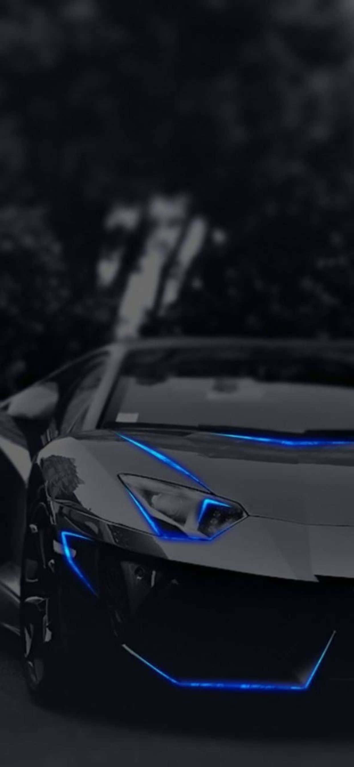 iPhone XS Max Lamborghini Μπλε Φόντο Ταπετσαρία