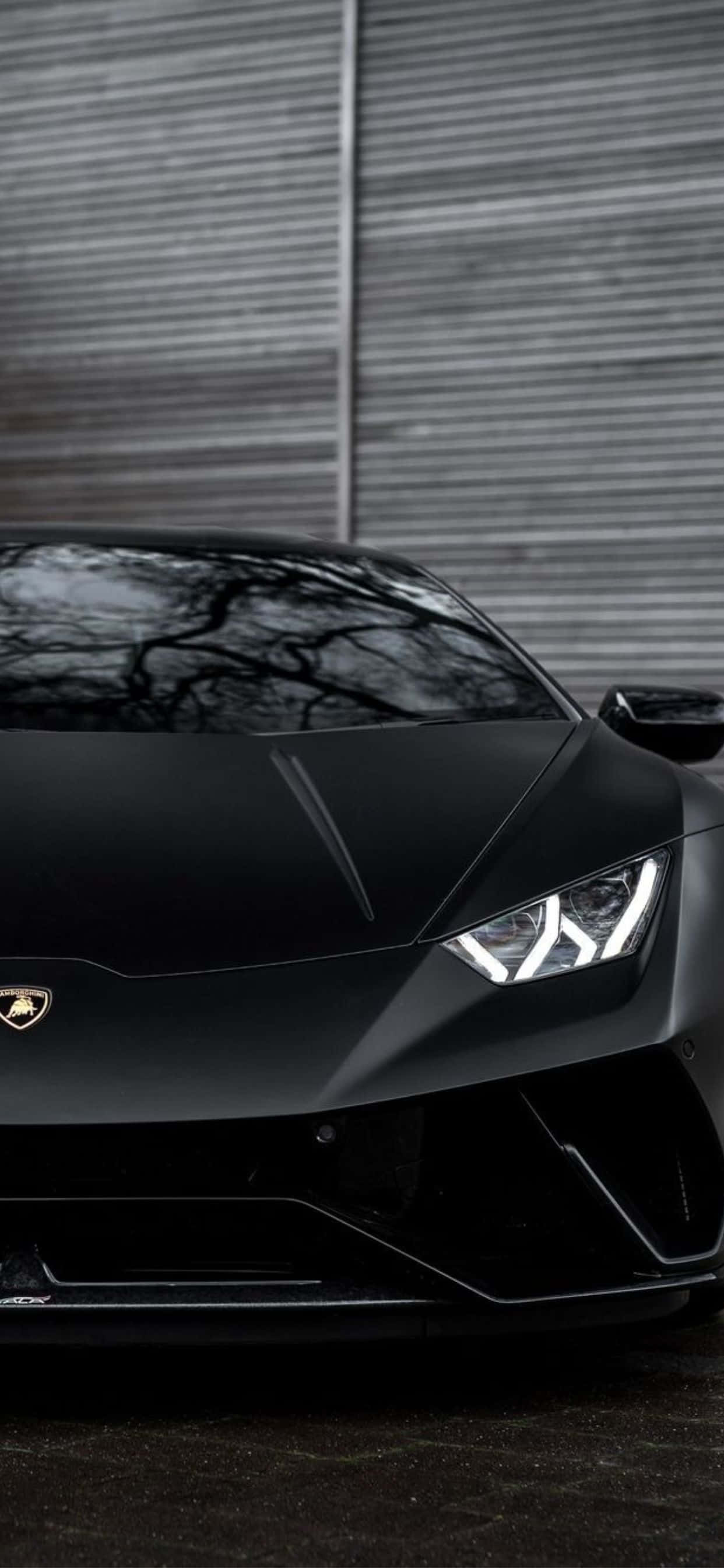 Ματ Μαύρο Φόντο iPhone XS Max Lamborghini Ταπετσαρία