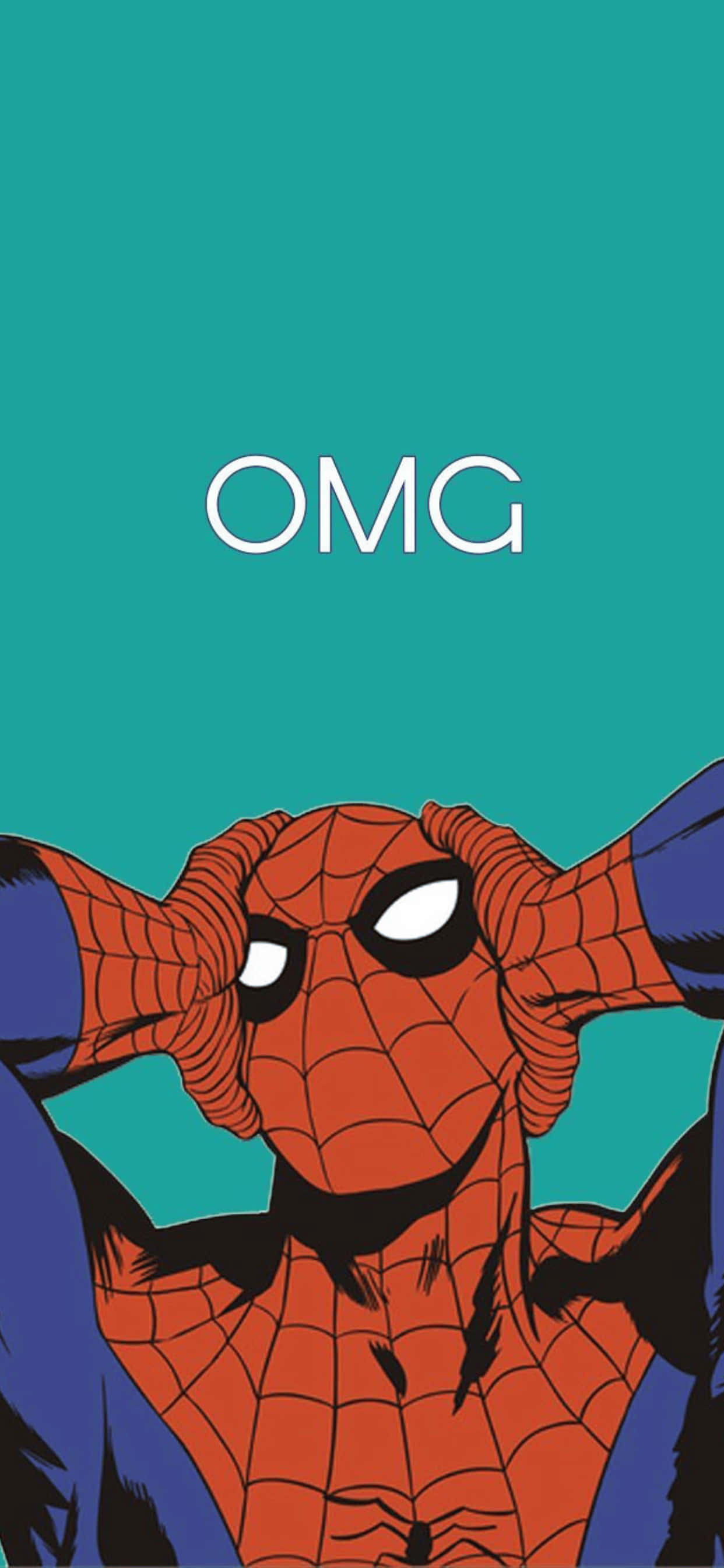 Φόντο iPhone XS Max Marvel Spiderman Τιρκουάζ Ταπετσαρία