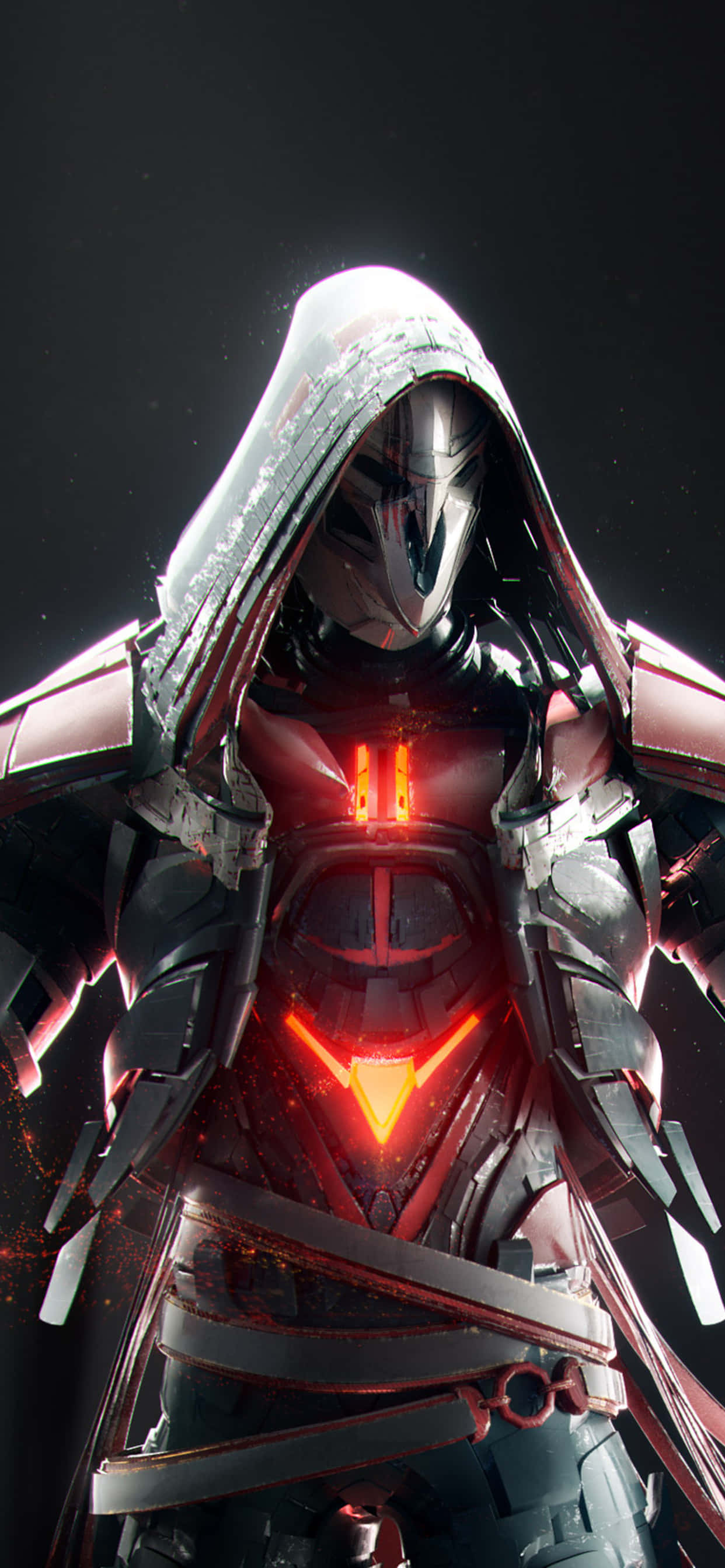 iPhone Xs Max Overwatch Φόντο Reaper Λευκό Φούτερ Ταπετσαρία