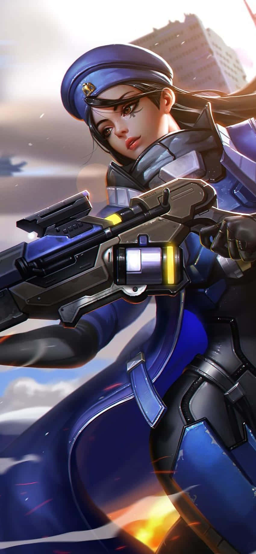 iPhone Xs Max Overwatch Φόντο Captain Ana Μάχη Ταπετσαρία