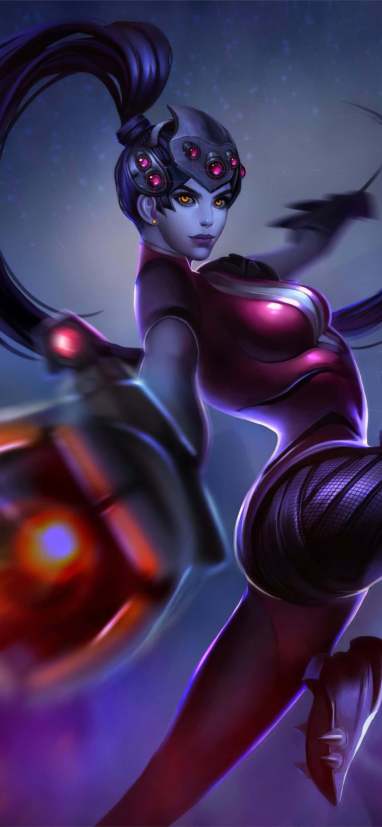 iPhone Xs Max Overwatch Background Widowmaker Pointing A Gun Ταπετσαρία