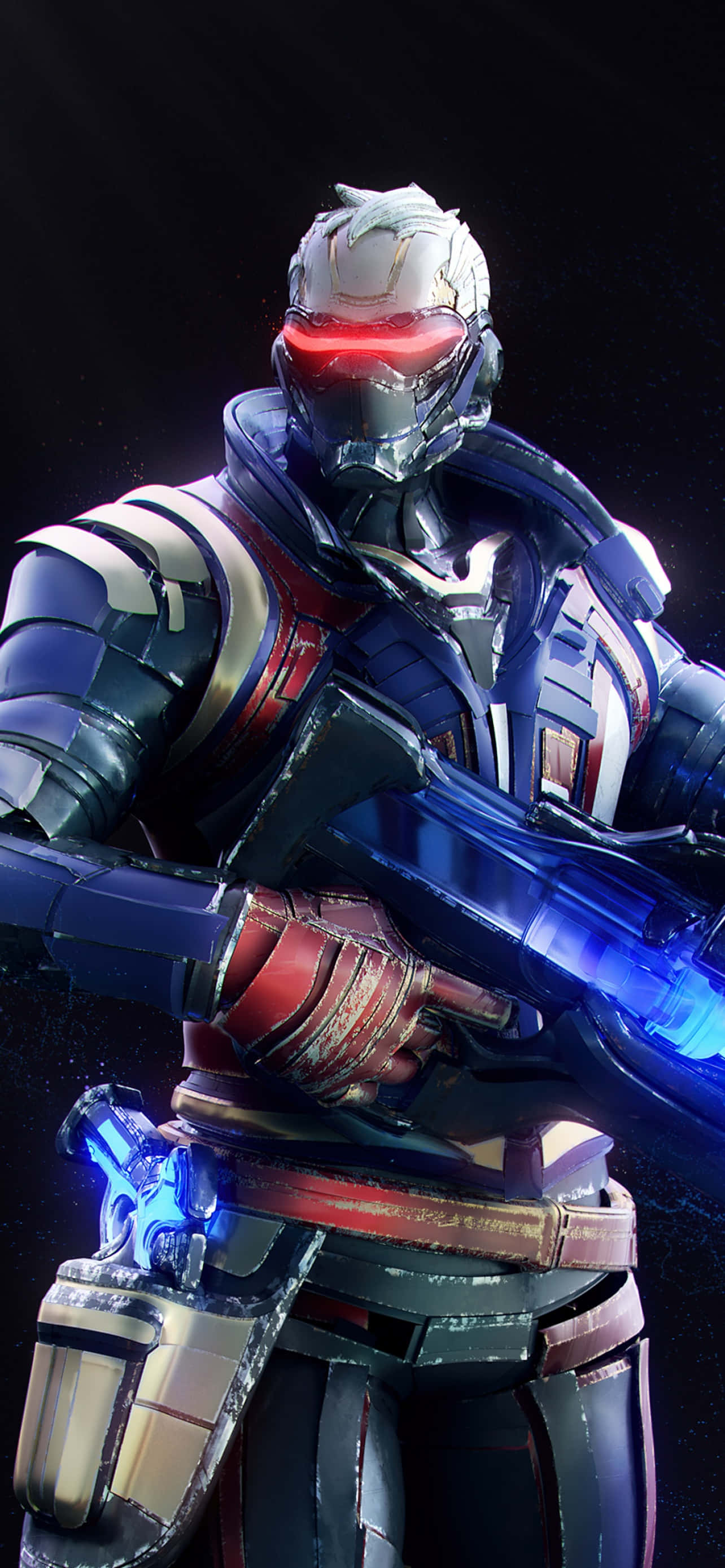 iPhone Xs Max Overwatch Φόντο Soldier: 76 Με Όπλα Έξω Ταπετσαρία