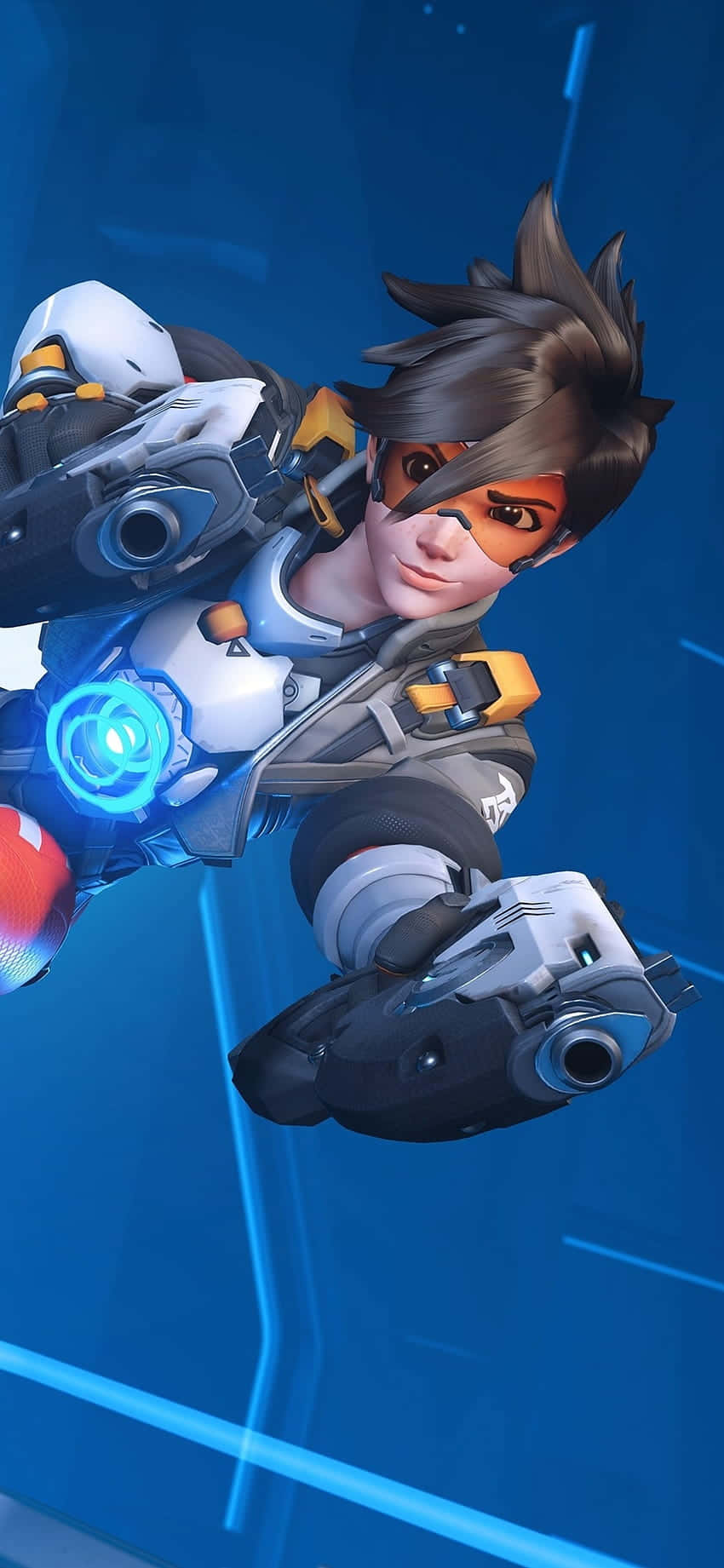 iPhone Xs Max Overwatch Φόντο Tracer Δίδυμα Όπλα Ταπετσαρία