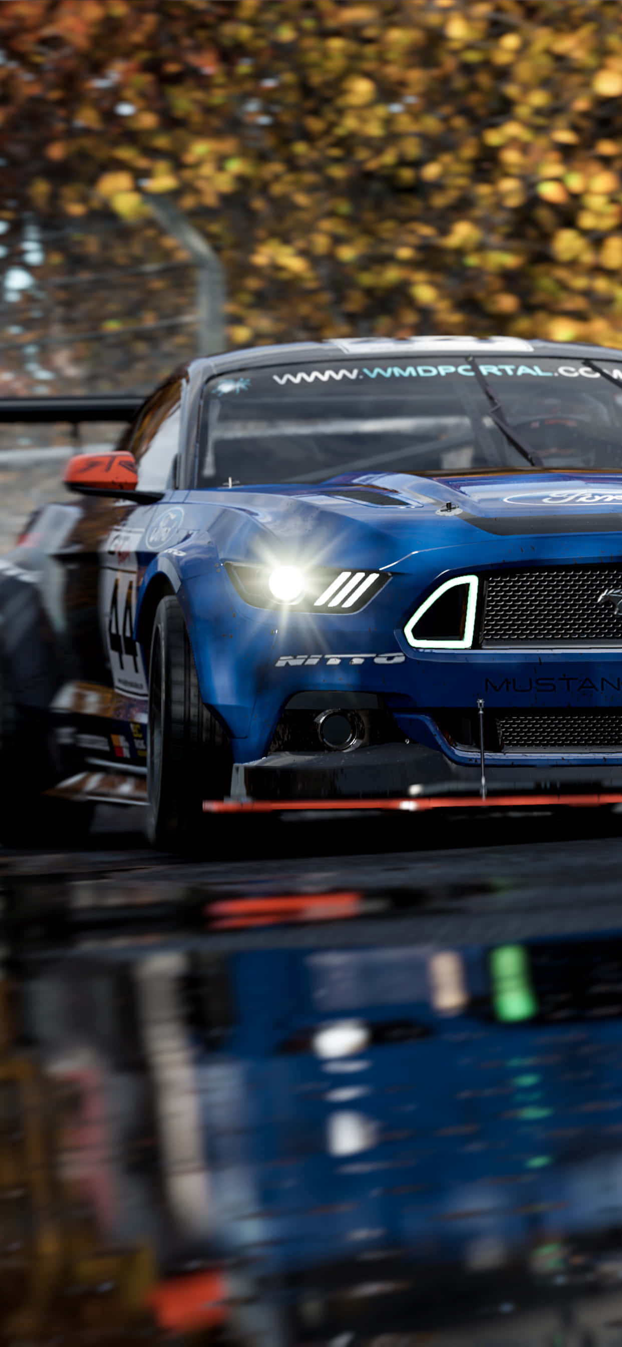 iPhone XS Max Project Cars 2 Μπλε 2018 Ford Mustang Φόντο Ταπετσαρία