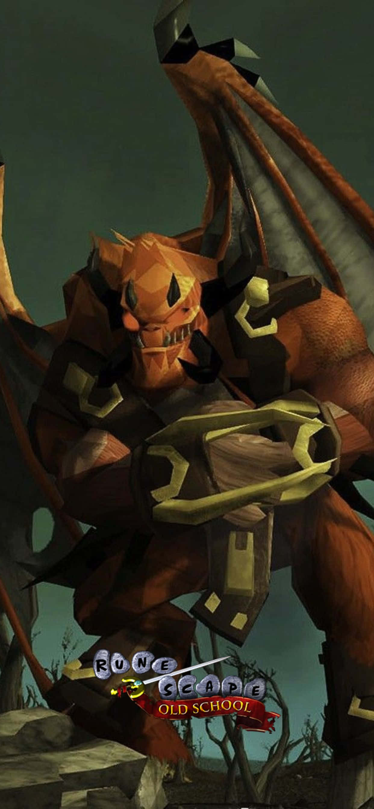 Πορτοκαλί Δράκος iPhone Xs Max Runescape Oldschool Φόντο Ταπετσαρία