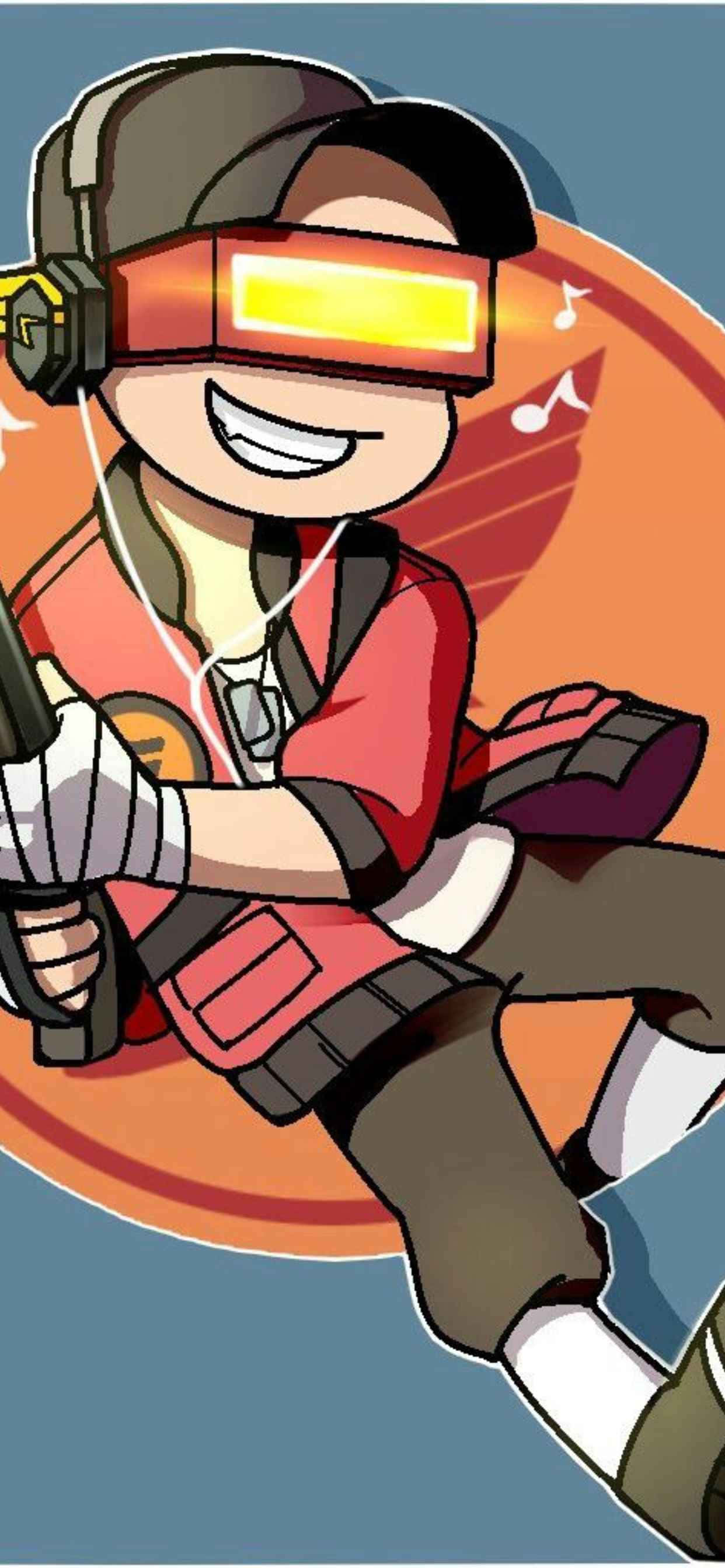iPhone Xs Max Team Fortress 2 Κινούμενο Scout Φόντο Ταπετσαρία
