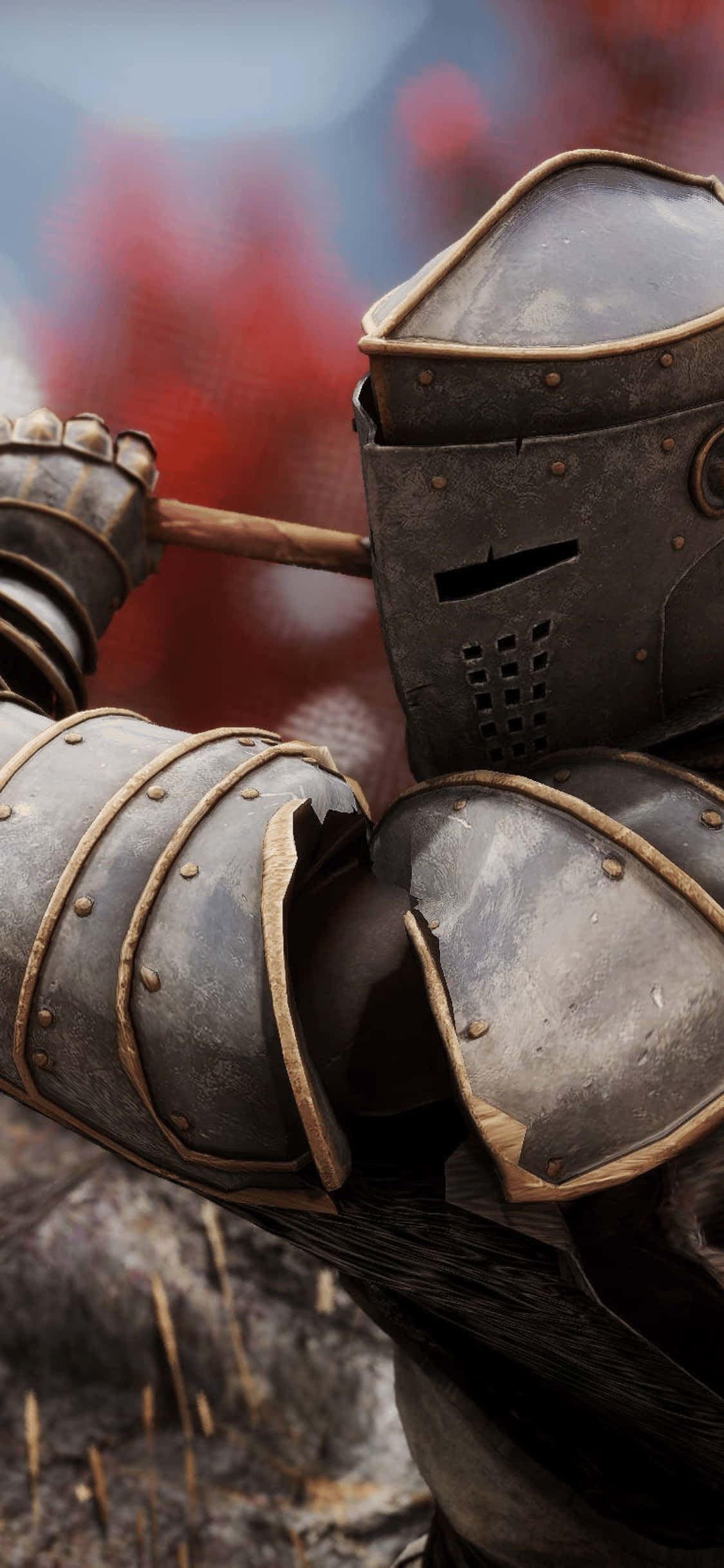iPhone Xs Mordhau Πολεμιστής Θολό Φόντο Ταπετσαρία