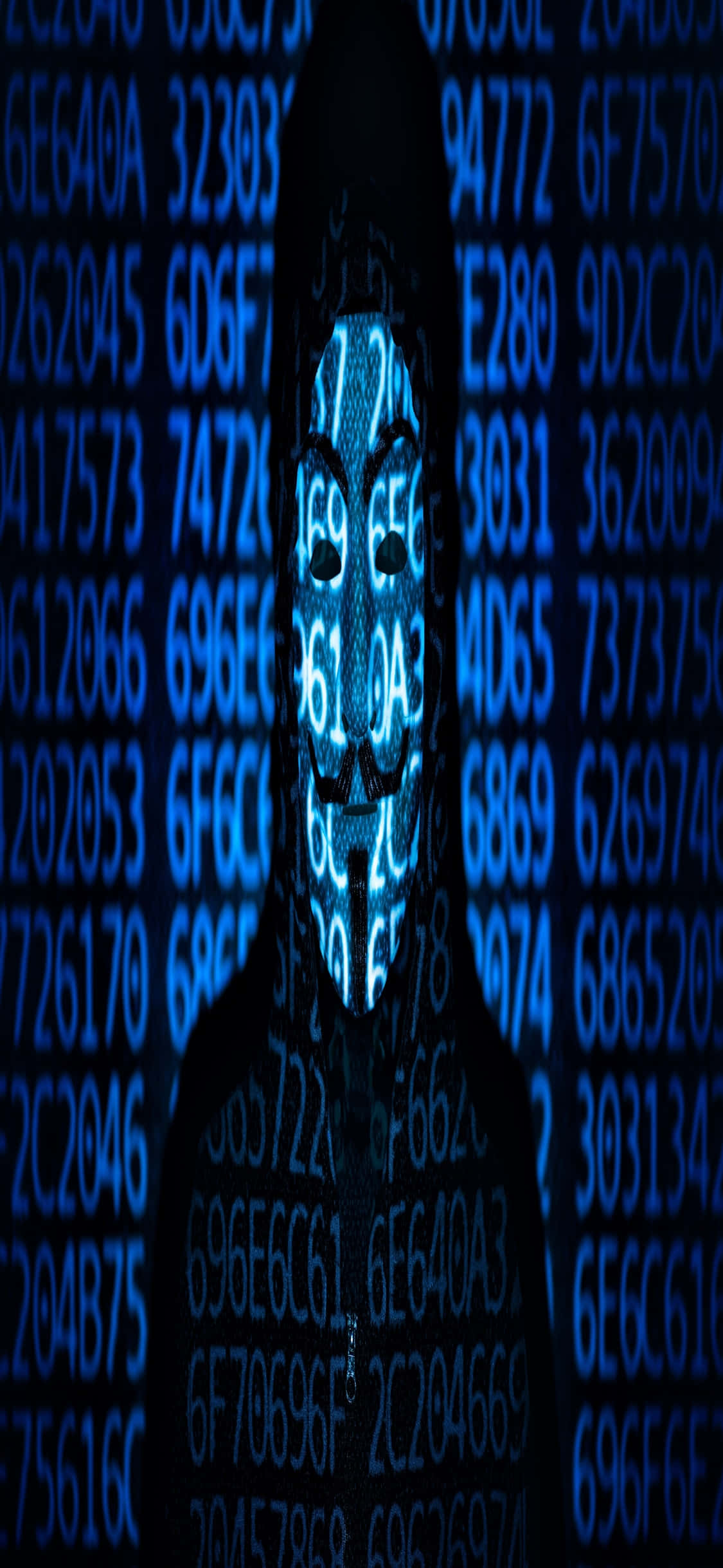 iPhone Xs Programming Background Hacker Mask Ταπετσαρία