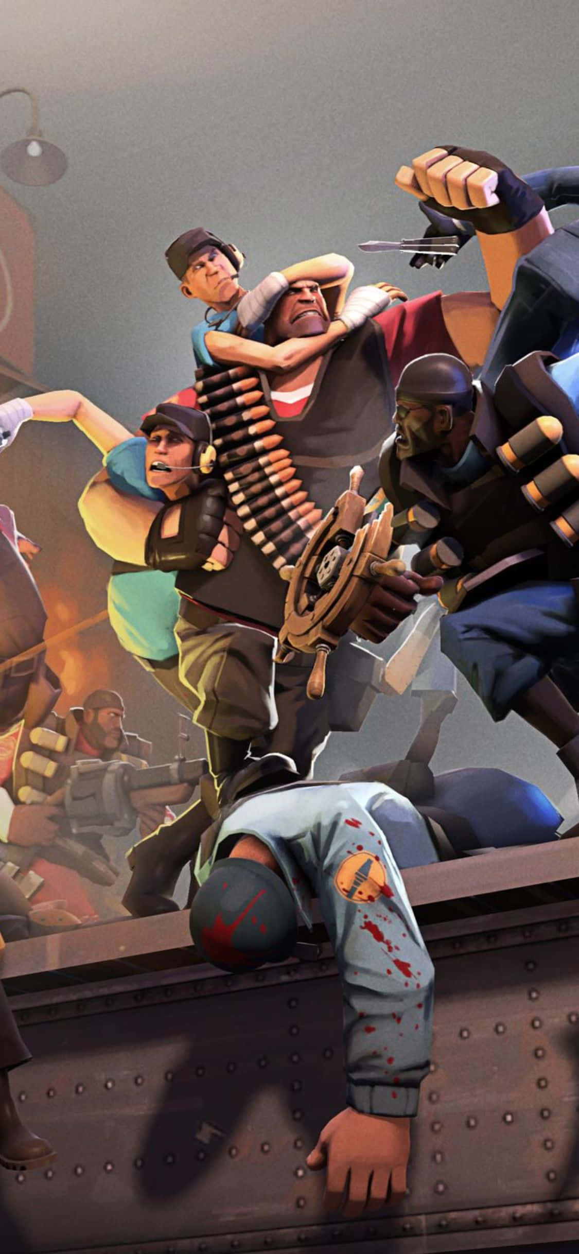 iPhone XS Team Fortress 2 Χαρακτήρες Ταραχή Φόντο Ταπετσαρία