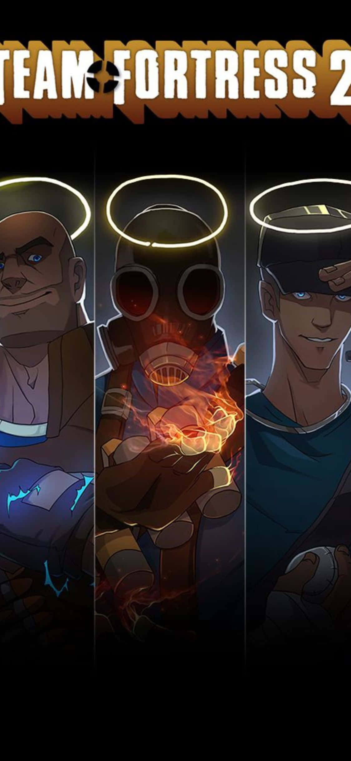 iPhone XS Team Fortress 2 Μοντάζ Χαρακτήρων Φόντο Fanart Ταπετσαρία