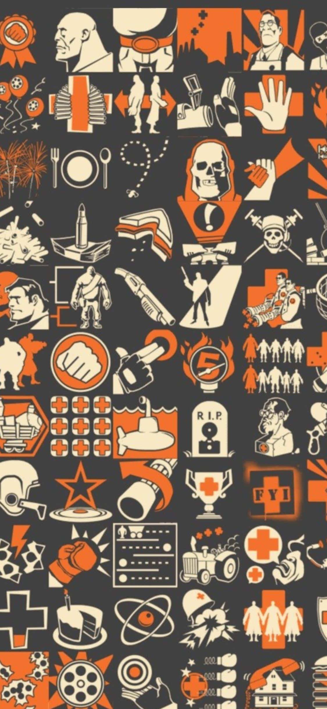 iPhone Xs Tf2 Φόντο Logos And Decals Ταπετσαρία