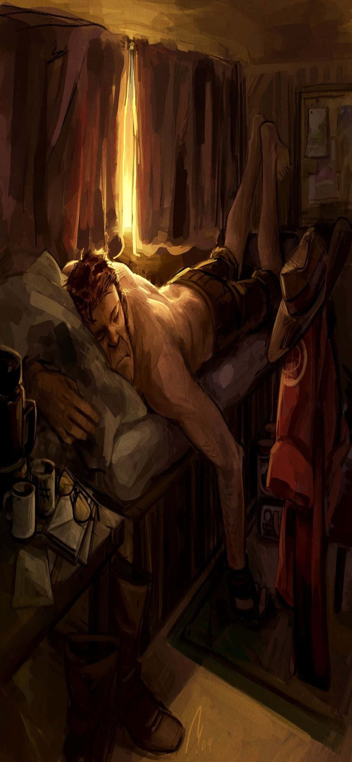 iPhone Xs Tf2 Φόντο Fanart Ζωγραφιά Sniper Κοιμισμένος Ταπετσαρία