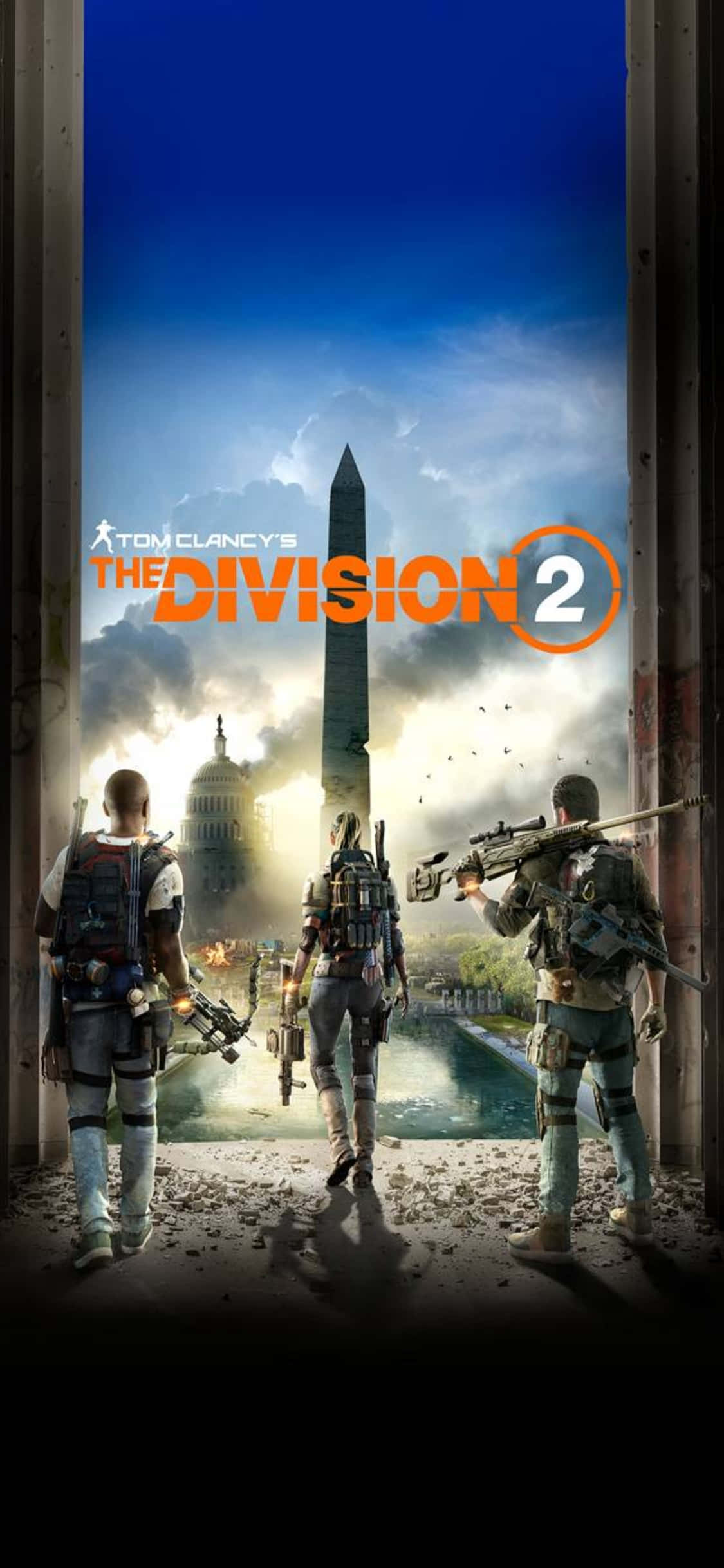 iPhone Xs The Division Φόντο Αφίσα Τίτλου Παιχνιδιού στην Ουάσινγκτον Ταπετσαρία
