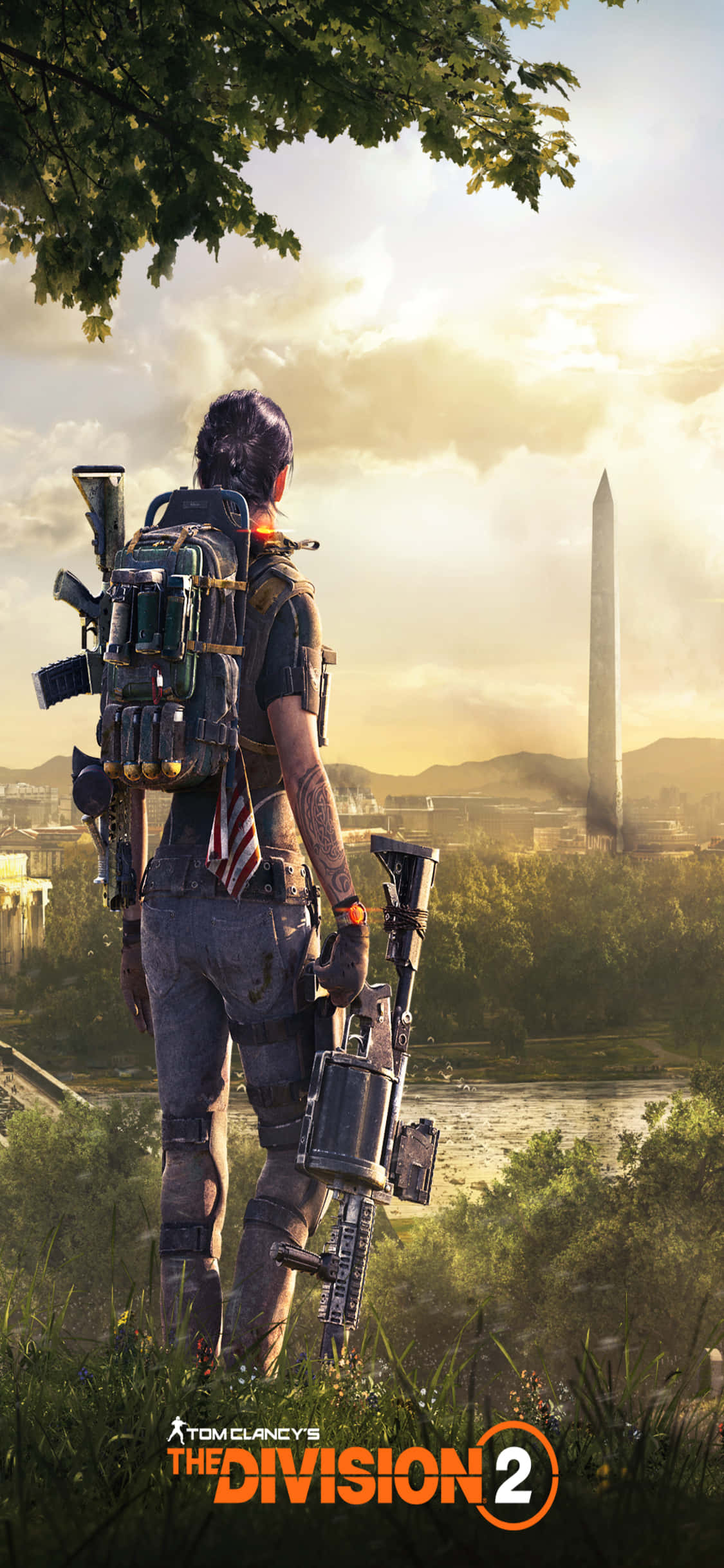 iPhone Xs The Division Φόντο Άνδρας με Εκτοξευτή Χειροβομβίδων Ταπετσαρία