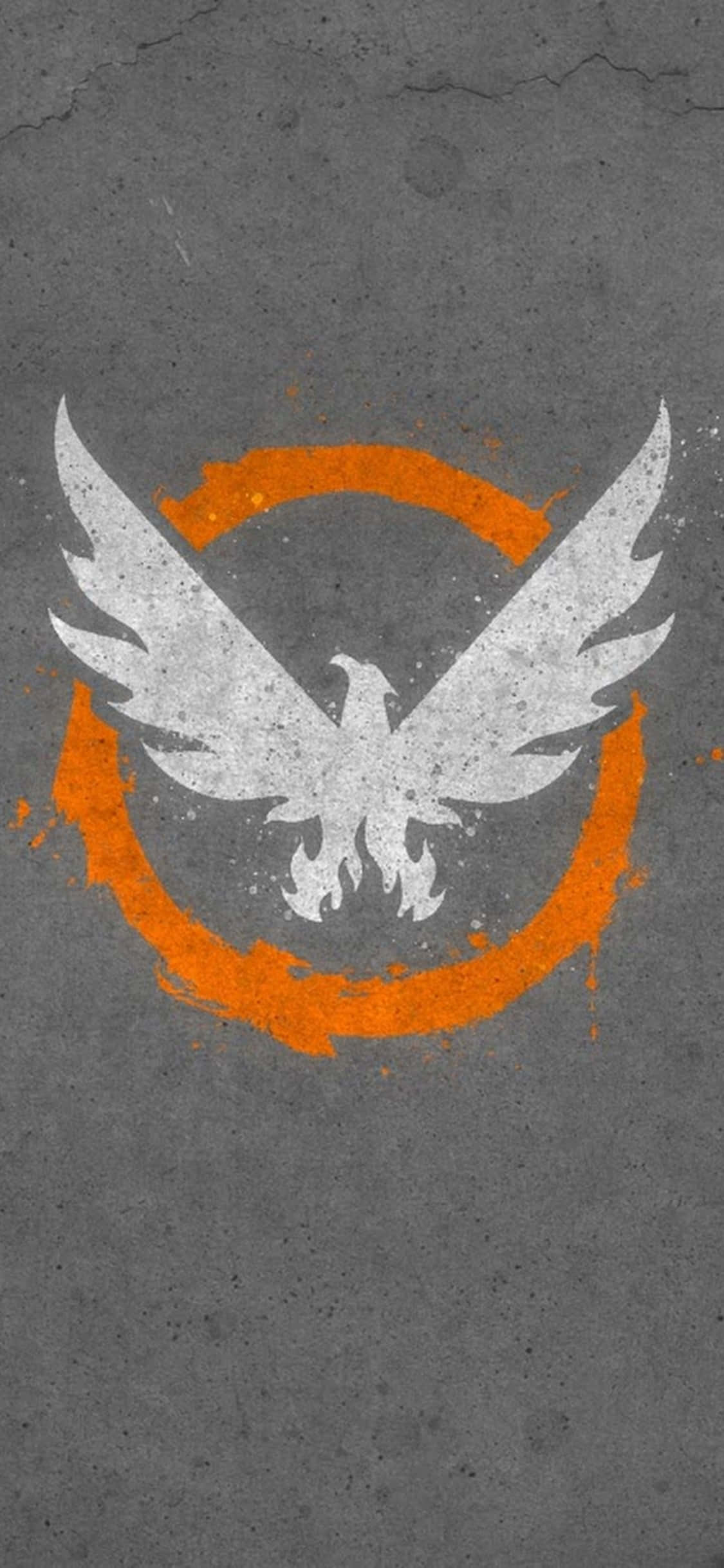 iPhone Xs The Division Φόντο Λευκό Λογότυπο Φοίνικα Ταπετσαρία
