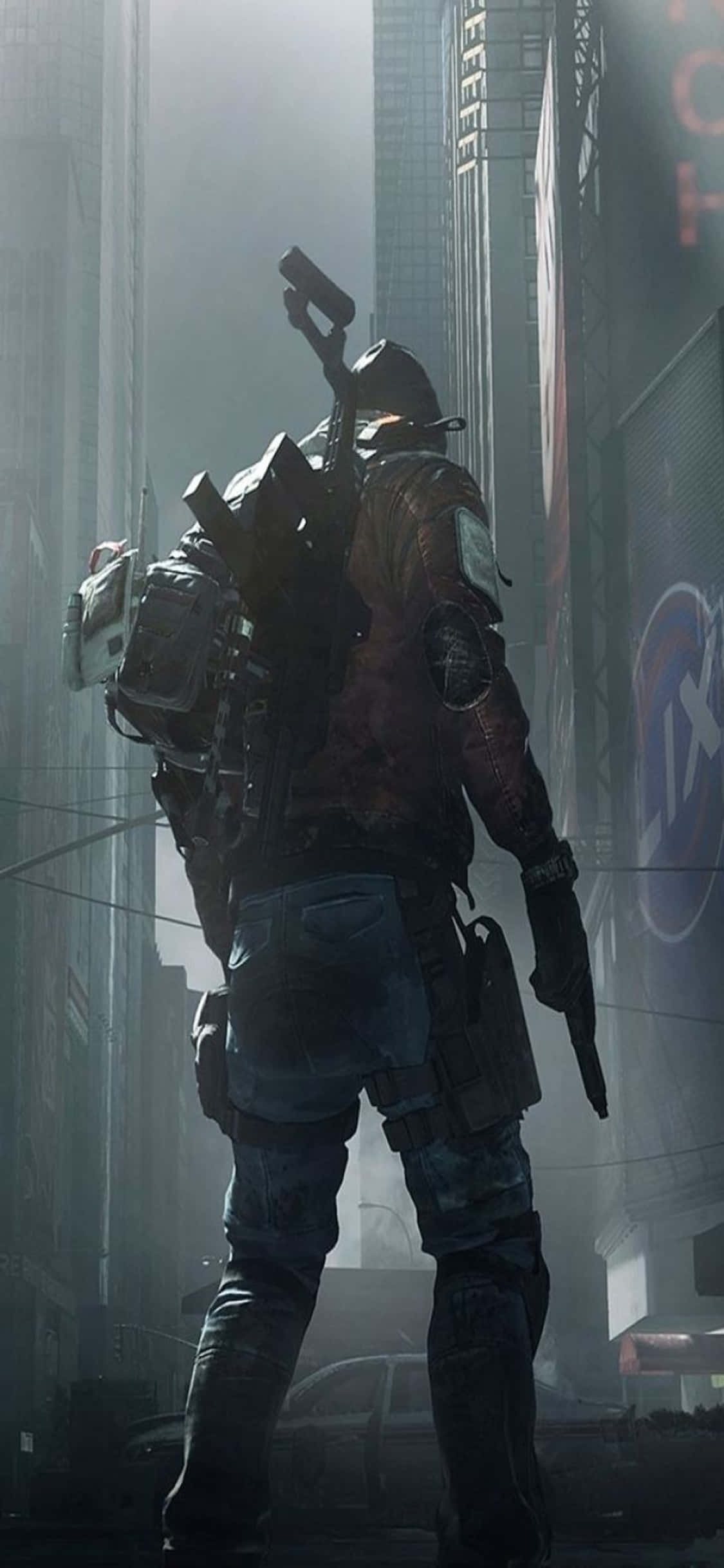 iPhone Xs The Division Φόντο Άντρας με Πλήρη Εξοπλισμό Ταπετσαρία