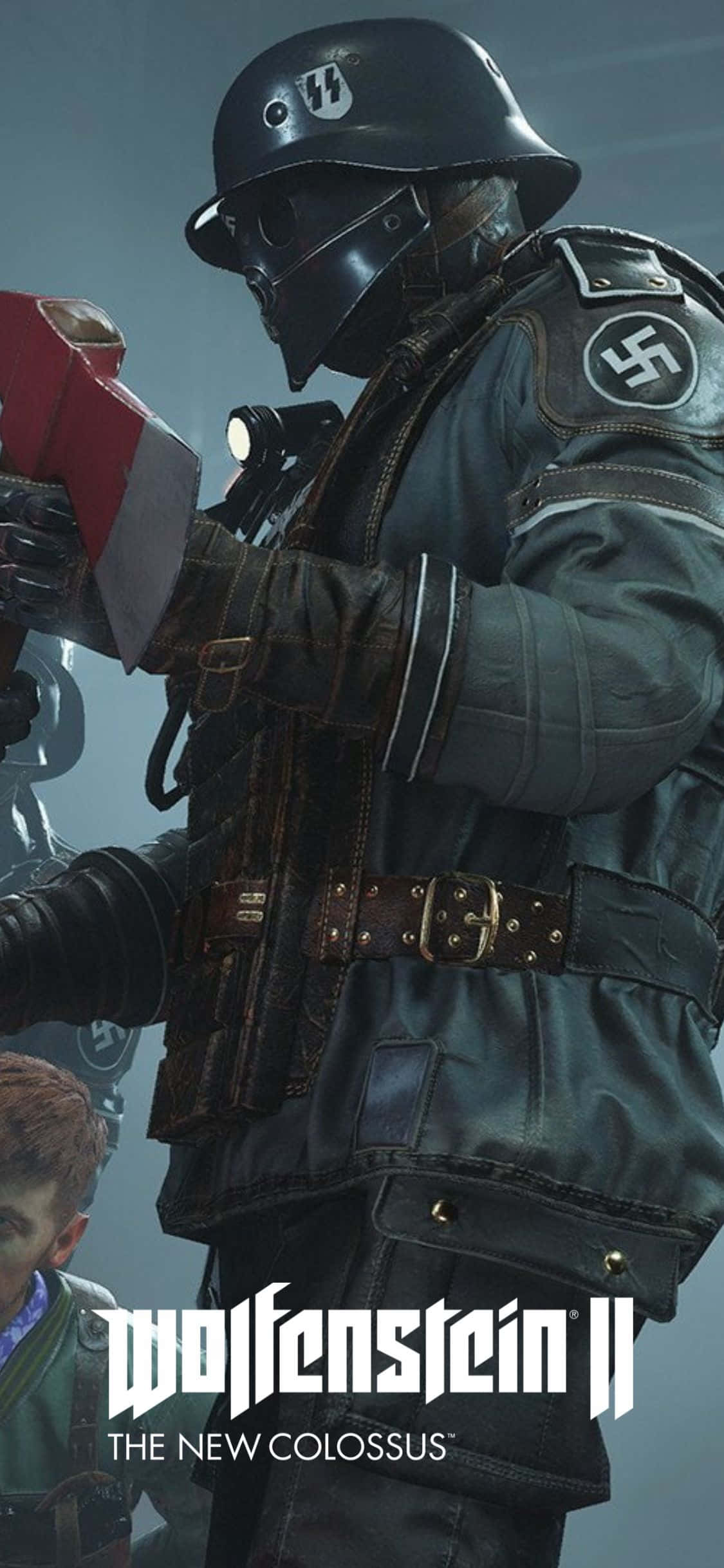 iPhone Xs Φόντο Αφίσας Σκηνής Ομήρων Wolfenstein Ii Ταπετσαρία