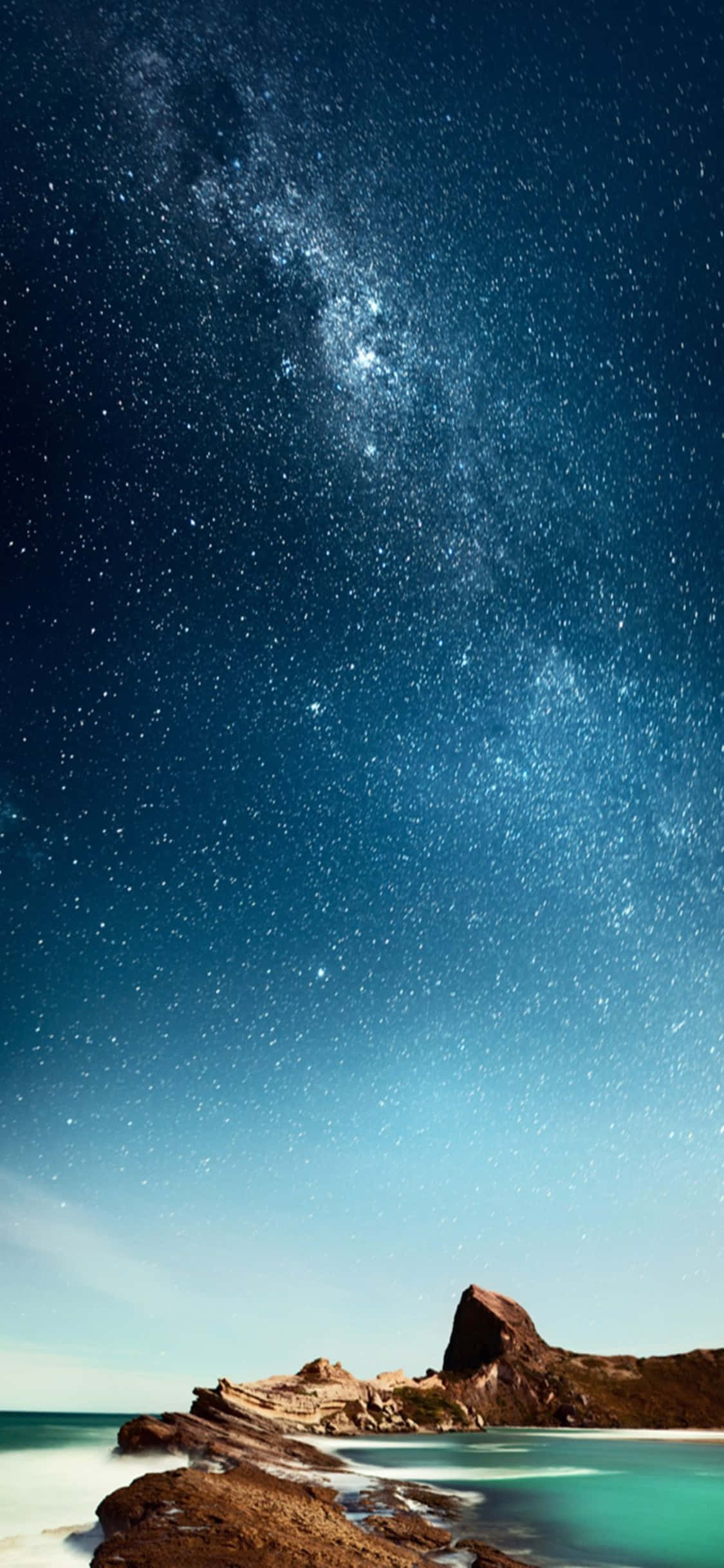 iPhone XS Φόντο Παραλίας και Γαλαξία Ταπετσαρία