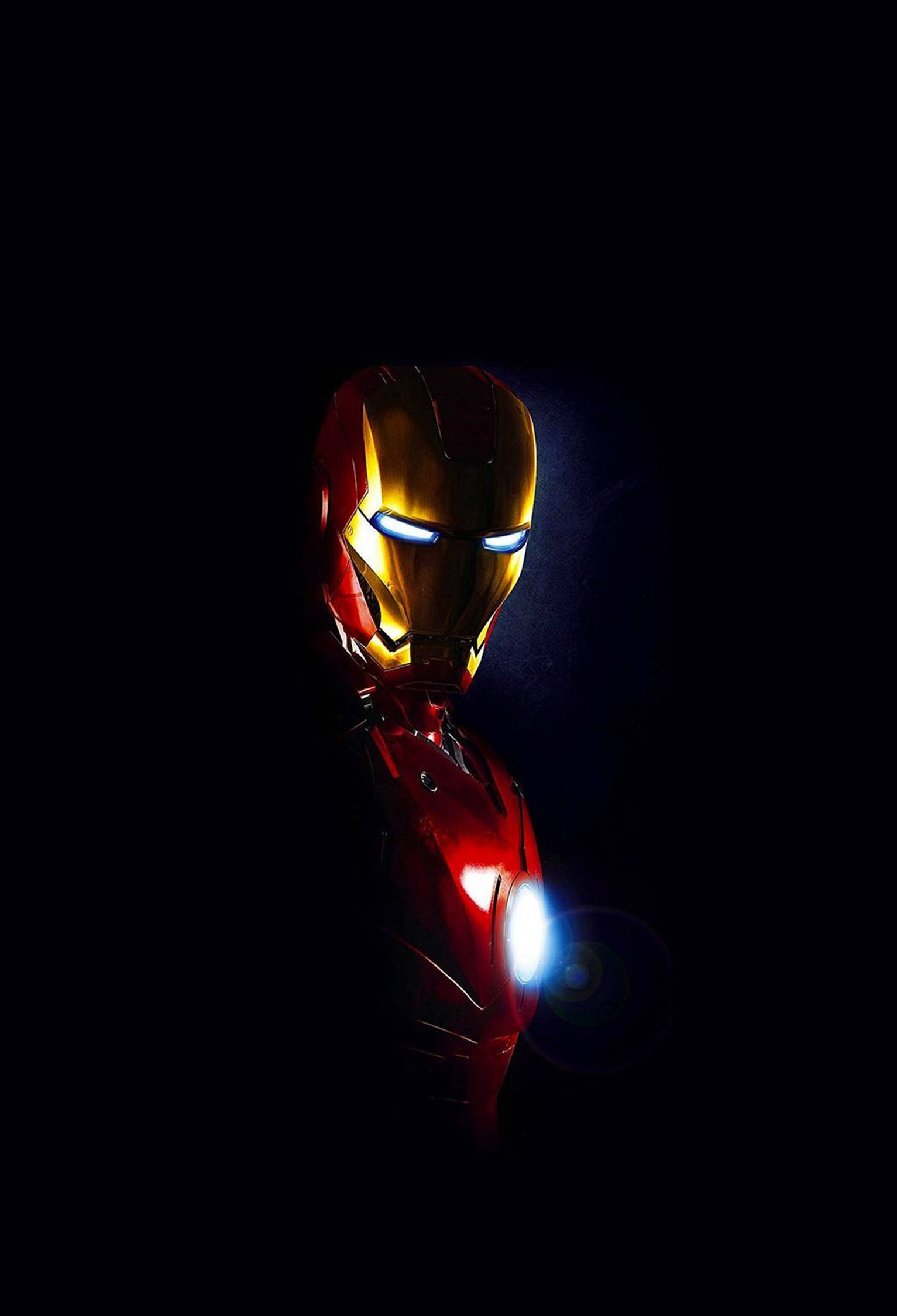 Iron Man 4K Μαύρο Φόντο για iPhone — Iron Man Ταπετσαρία