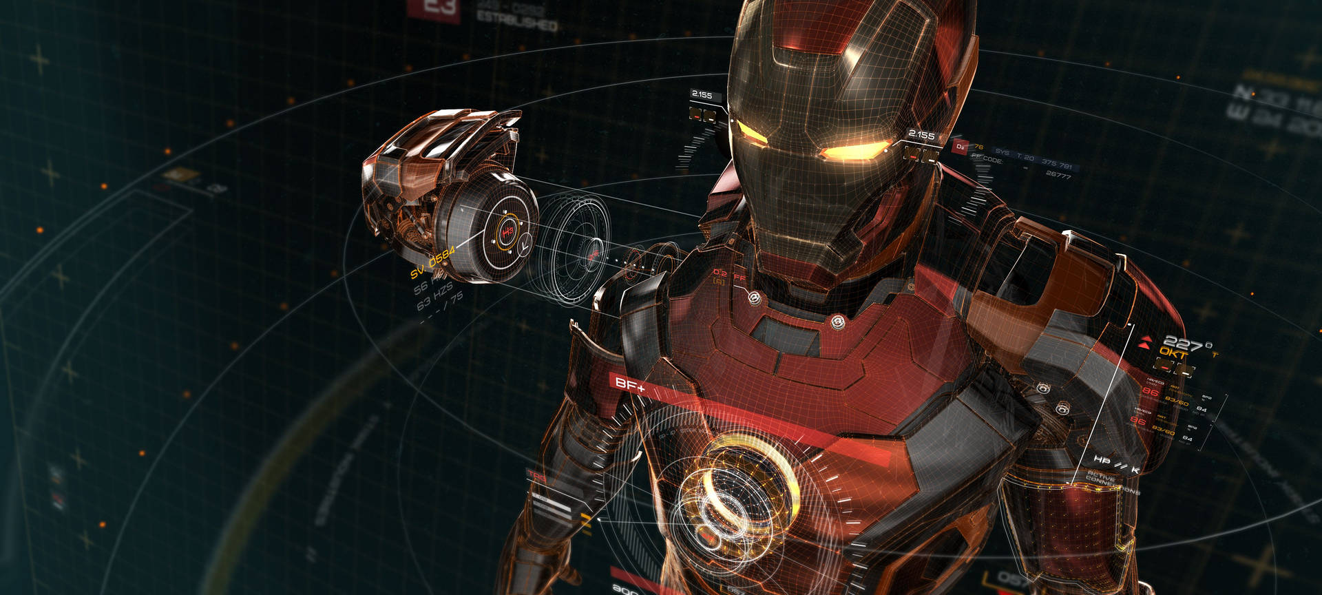 Iron Man AI σάρωση ταπετσαρία — Iron Man Ταπετσαρία