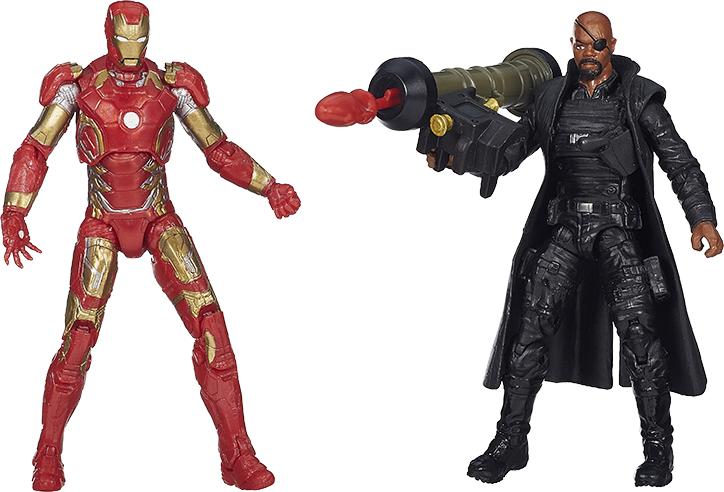 Φιγούρες δράσης Iron Man και Nick Fury Ταπετσαρία