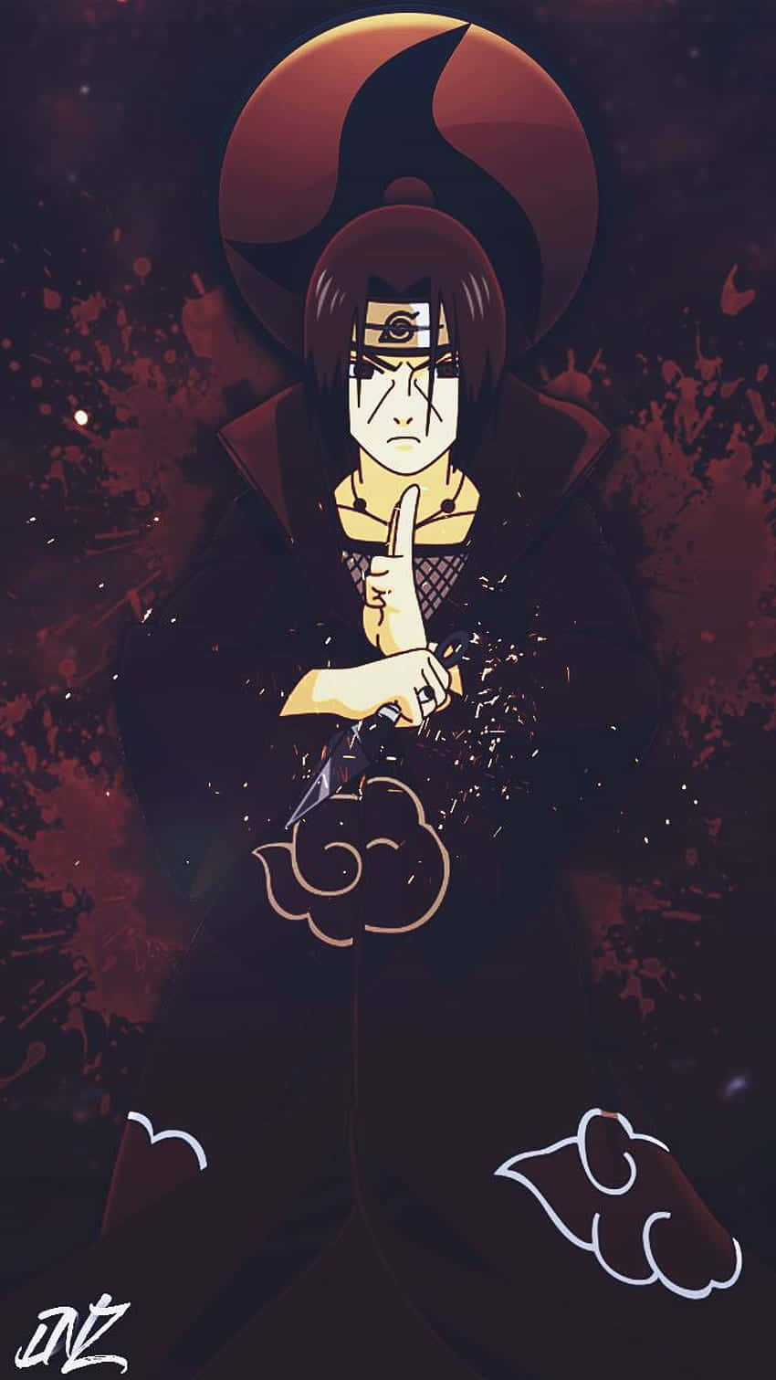 Itachi Mangekyou Sharingan Κόκκινοι Λεκέδες Μπογιάς Ταπετσαρία