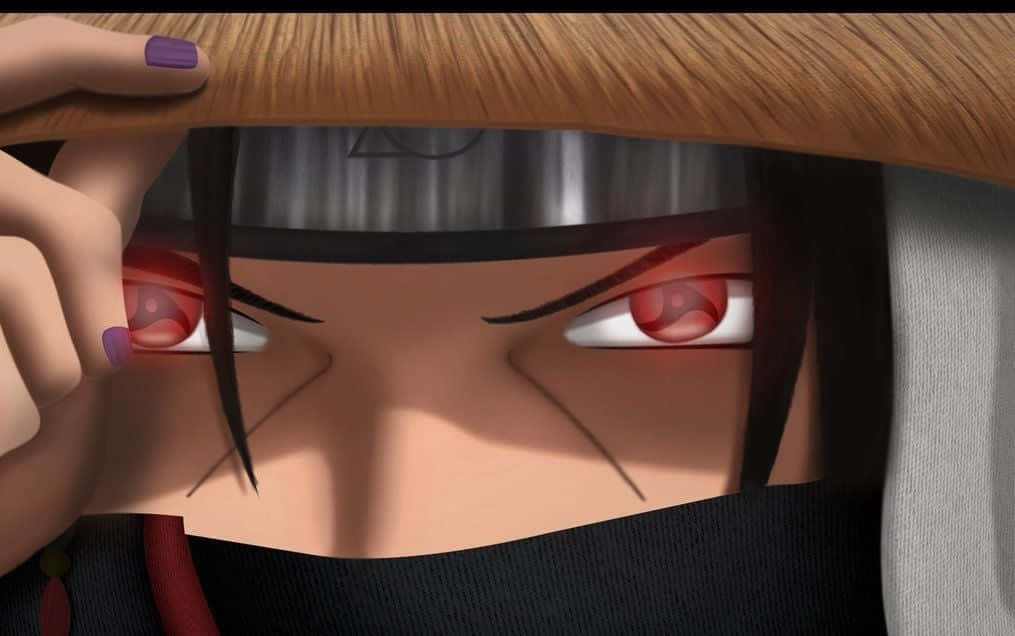 Ο αινιγματικός Itachi Uchiha στέκεται με αυτοπεποίθηση στο φως του φεγγαριού. Ταπετσαρία