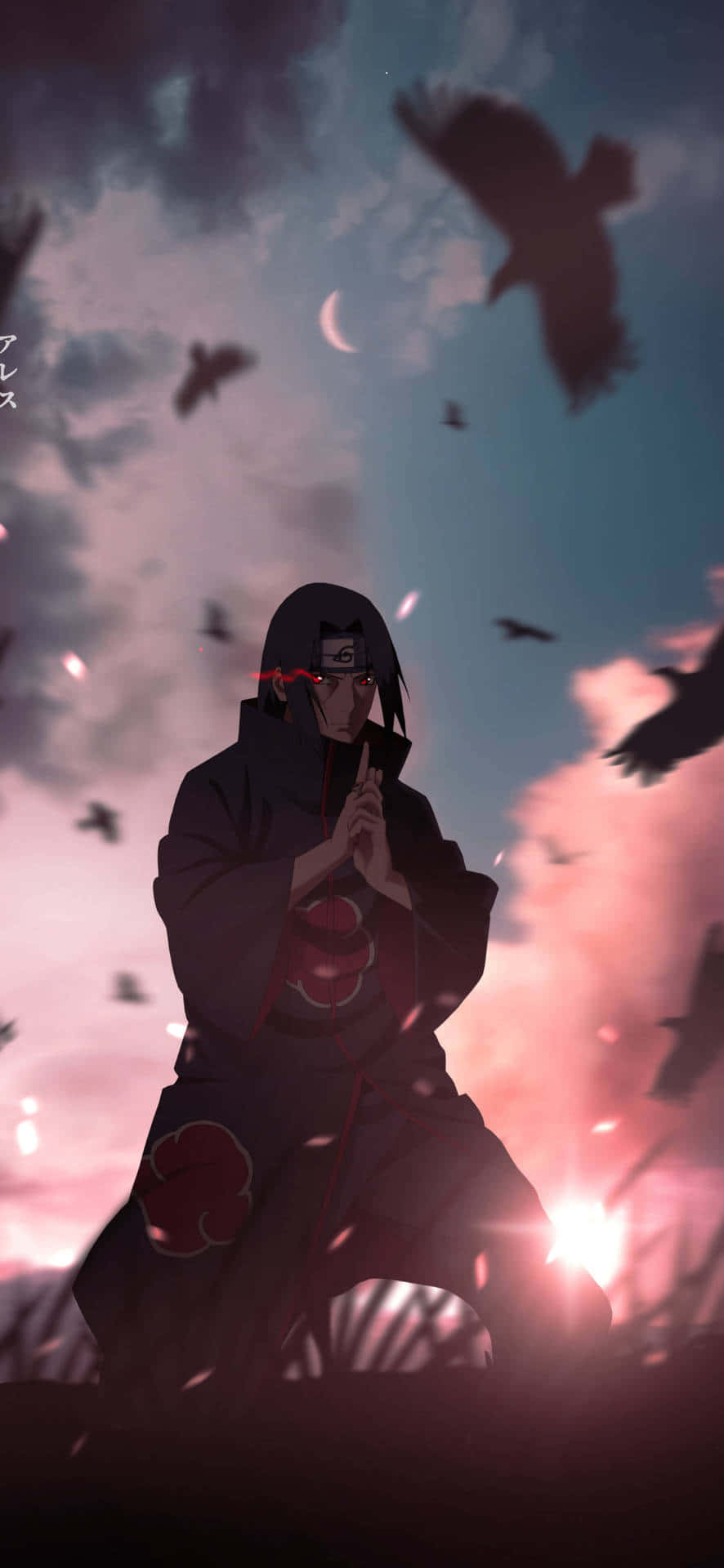 Itachi Uchiha με Sharingan Ταπετσαρία