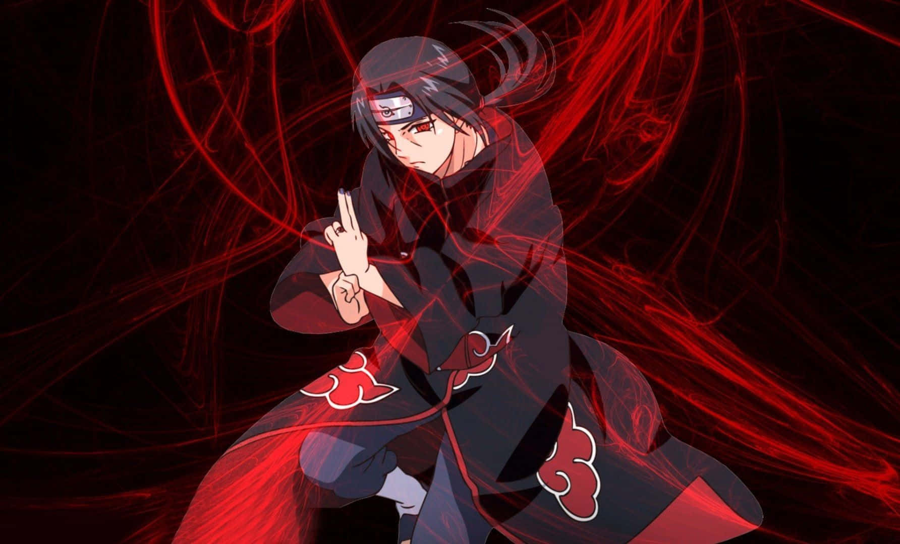Itachi Uchiha, ένας ισχυρός νίντζα σε μια σκεπτική και γαλήνια στιγμή Ταπετσαρία