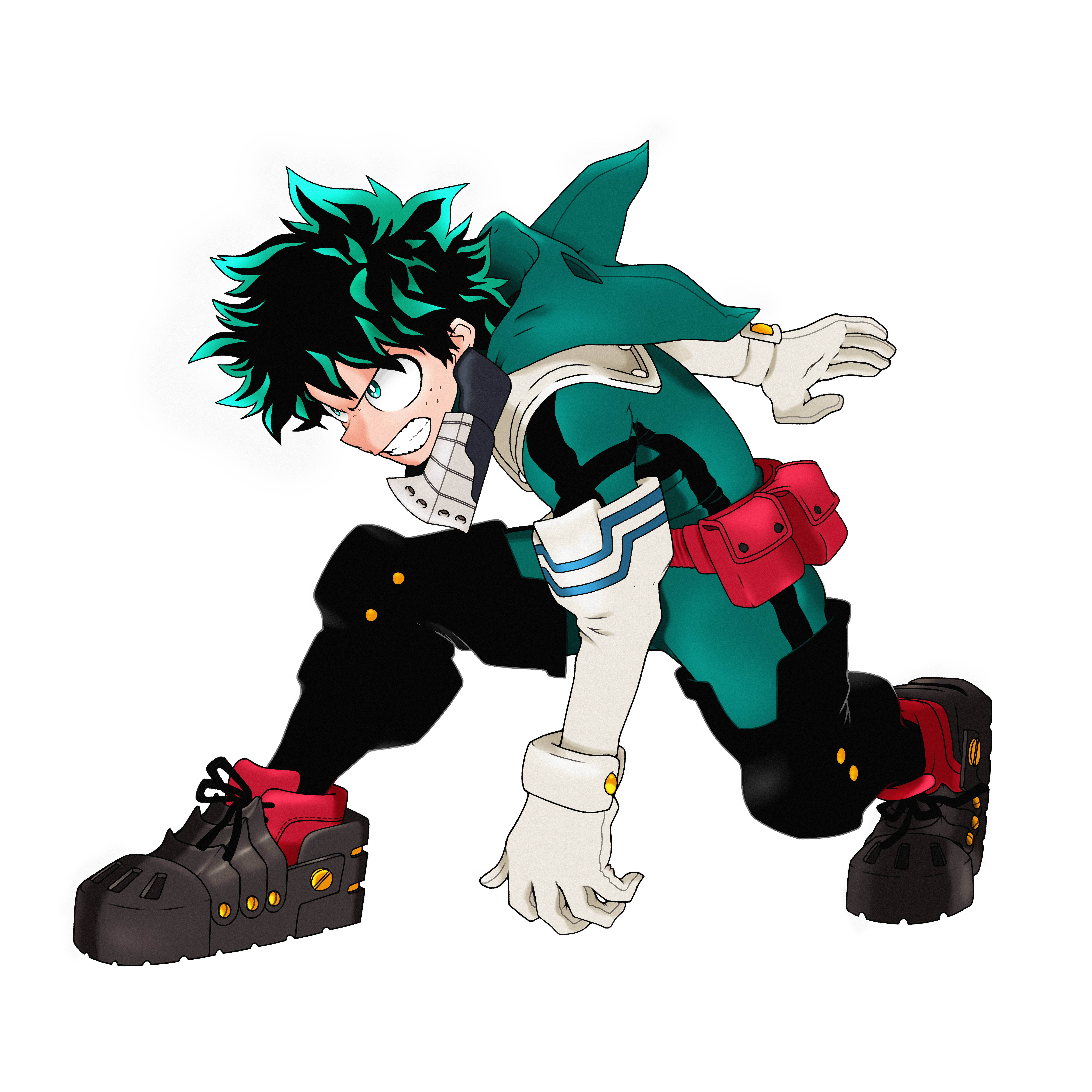 Σκυμμένος Izuku Midoriya 4K Ταπετσαρία
