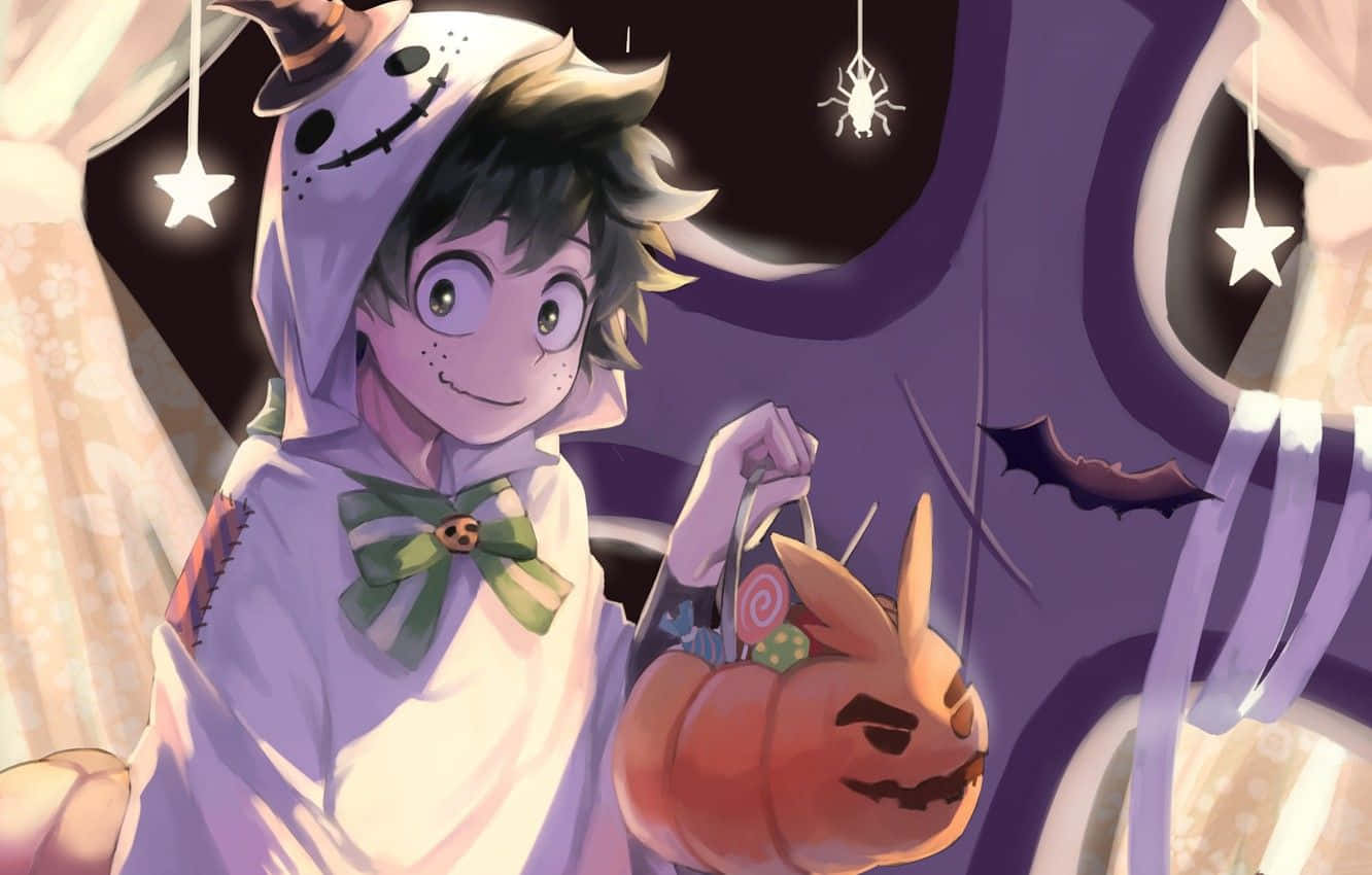 Izuku Midoriya My Hero Academia Halloween Φάντασμα Κοστούμι Ταπετσαρία