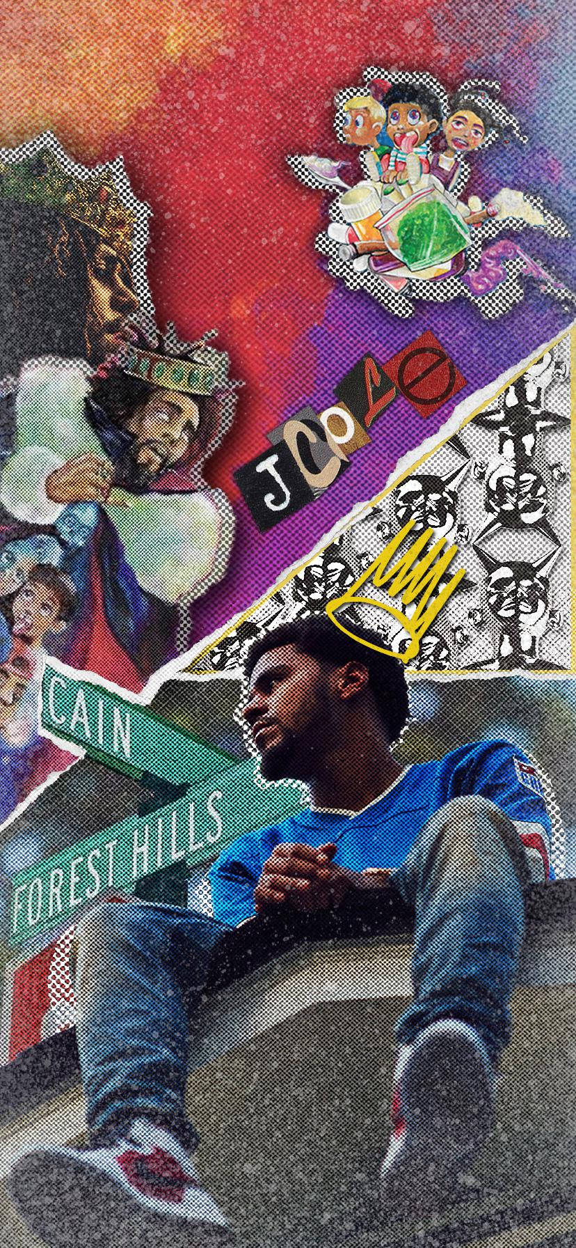 J Cole Καλλιτεχνικό Κολάζ Ταπετσαρία