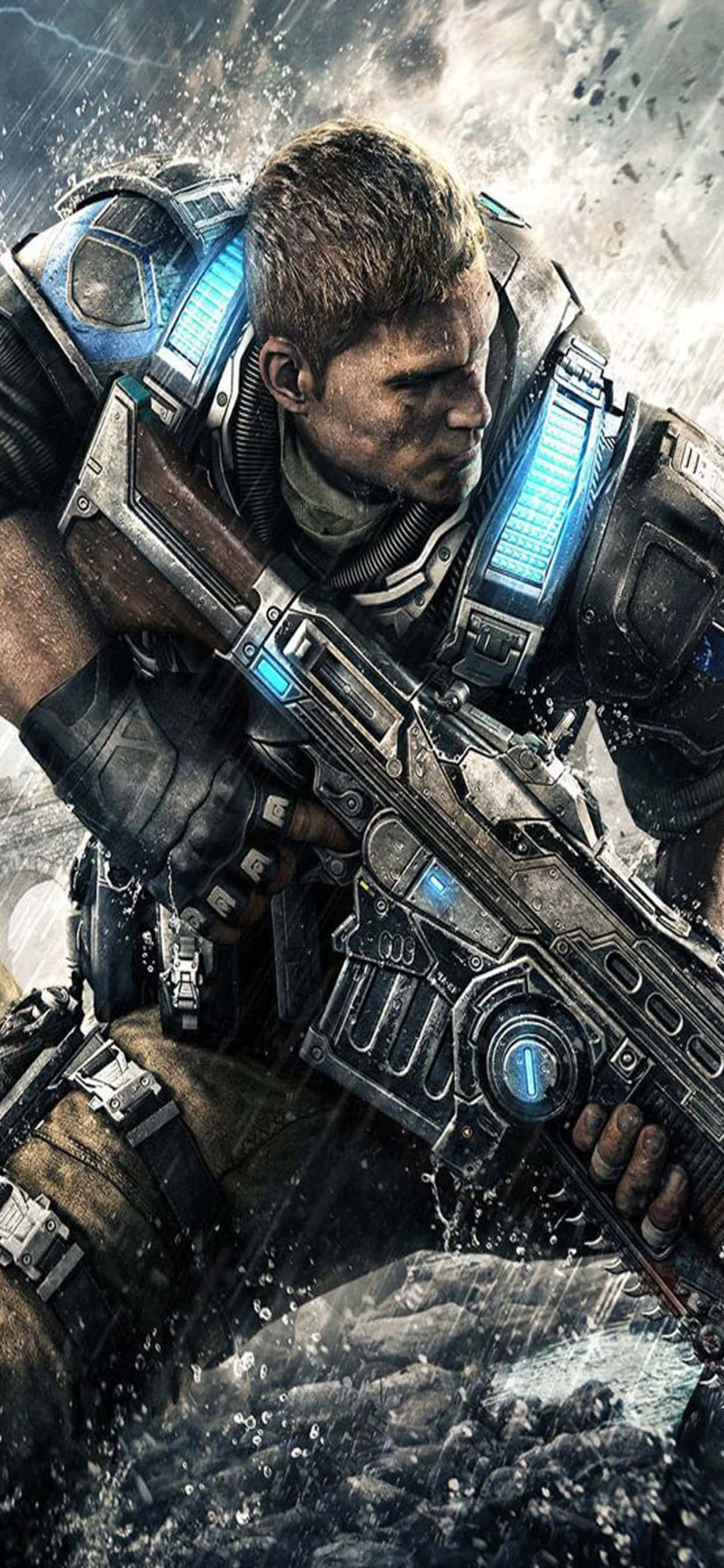 Φόντο JD Rifle για iPhone XS Max από Gears of War 5 Ταπετσαρία