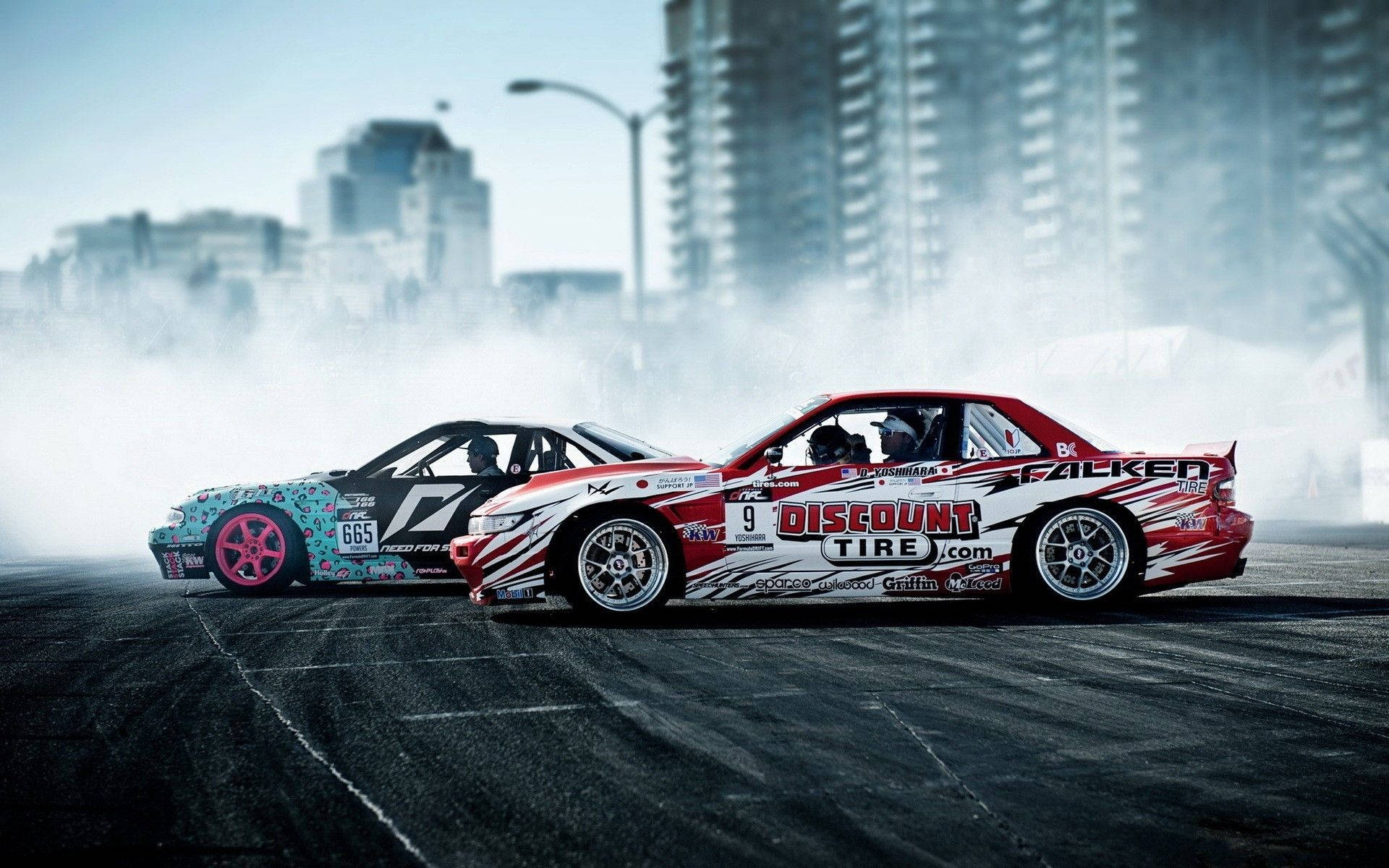 Ιαπωνικά αυτοκίνητα JDM σε drift Ταπετσαρία