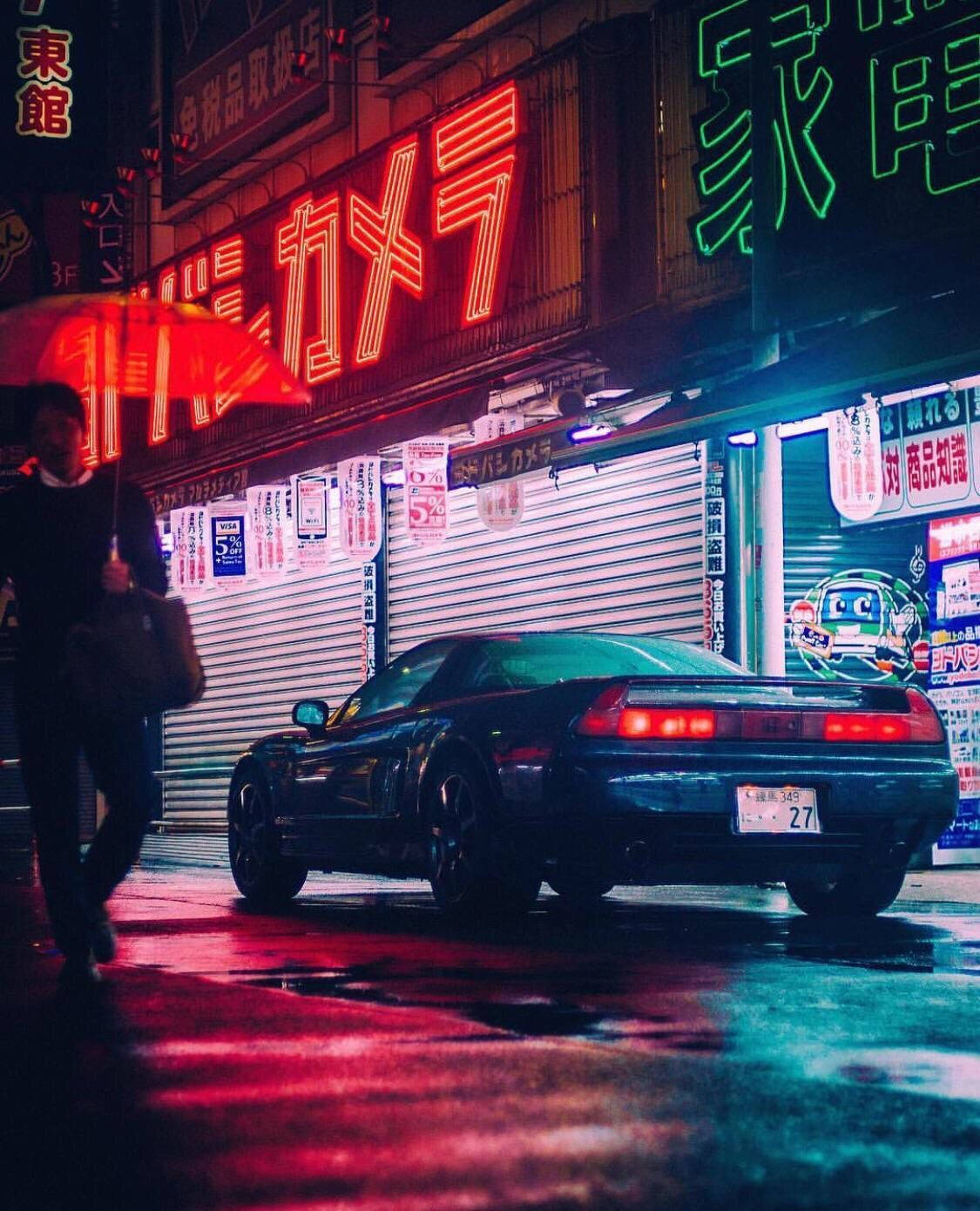 Αισθητική JDM Αυτοκινήτων με Κόκκινα Φώτα Ταπετσαρία