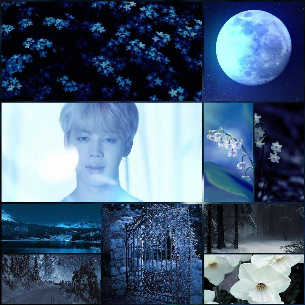 Jimin BTS Αισθητική Αιθέρια Σελήνη Ταπετσαρία