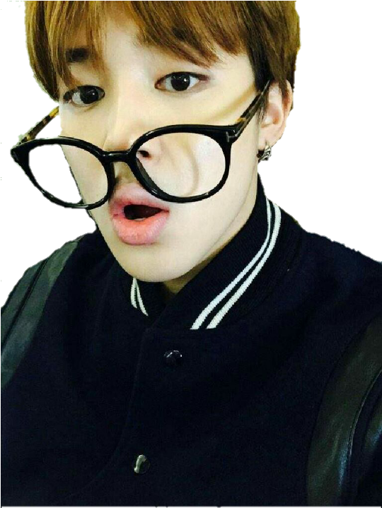Έκπληκτο βλέμμα του Jimin με γυαλιά Ταπετσαρία