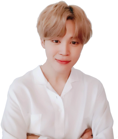 Jimin με χαμόγελο σε λευκό πουκάμισο Ταπετσαρία