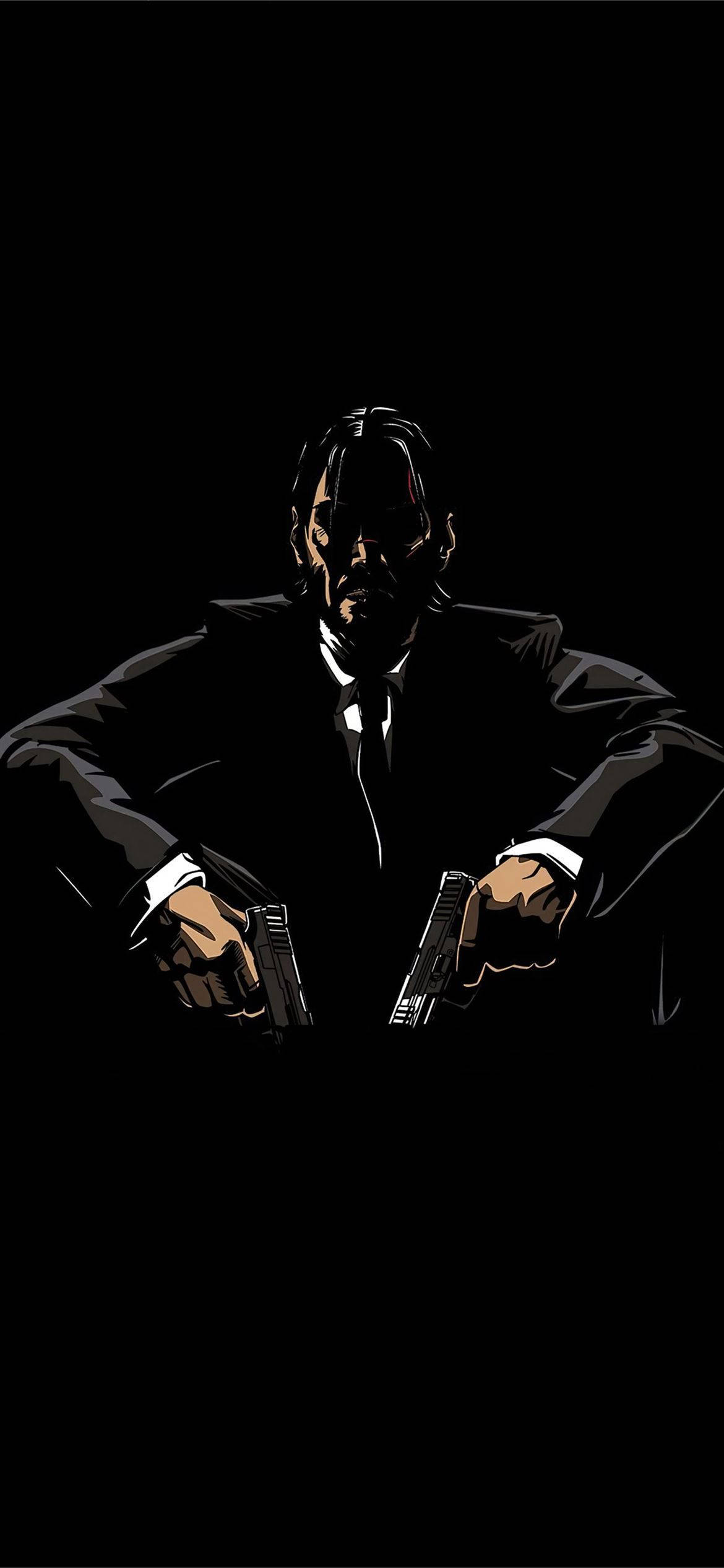 John Wick Διανυσματική Τέχνη iPhone 12 Ταπετσαρία