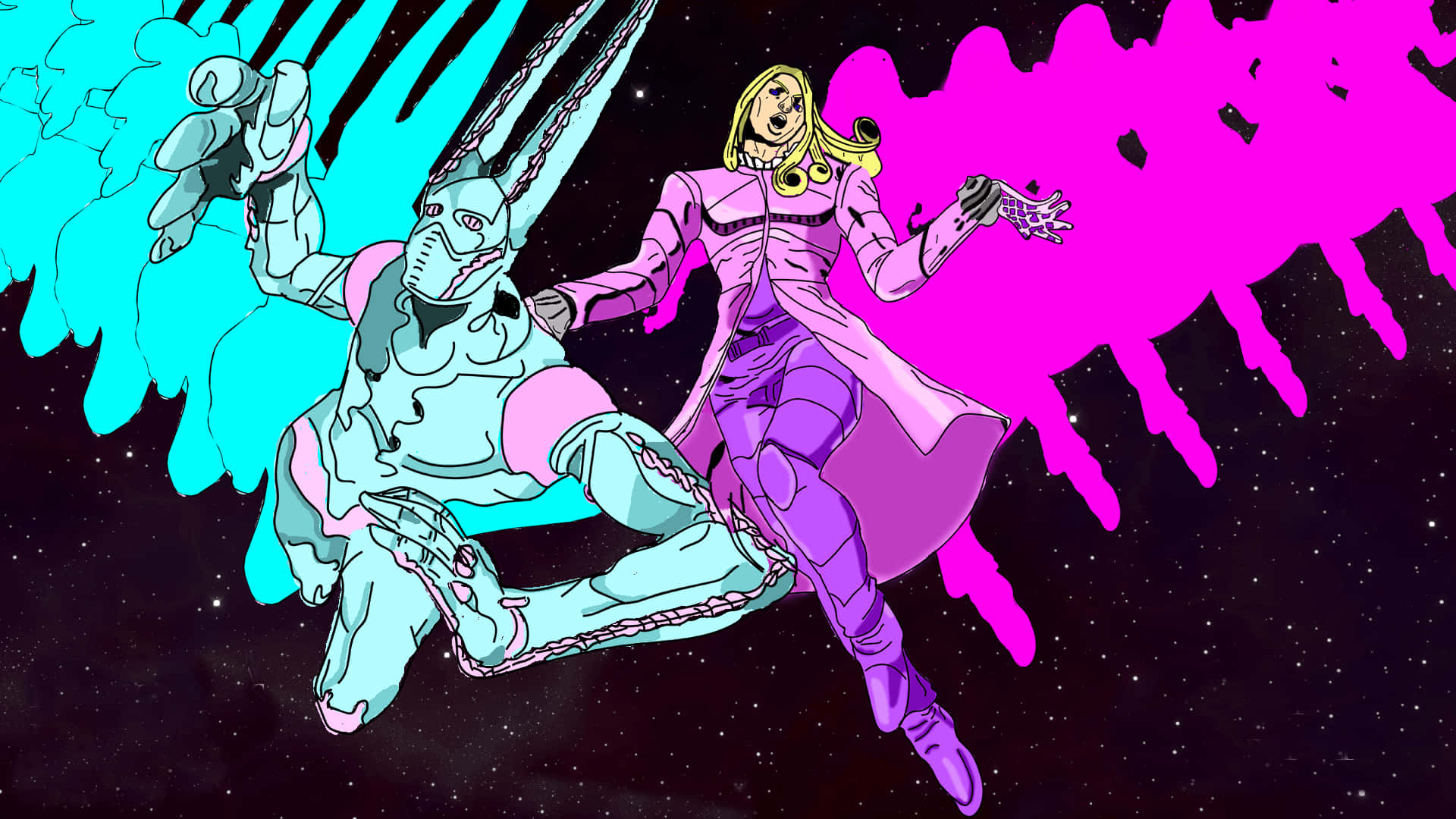 JoJo's Bizarre Adventure Manga Funny Valentine και D4C Ταπετσαρία