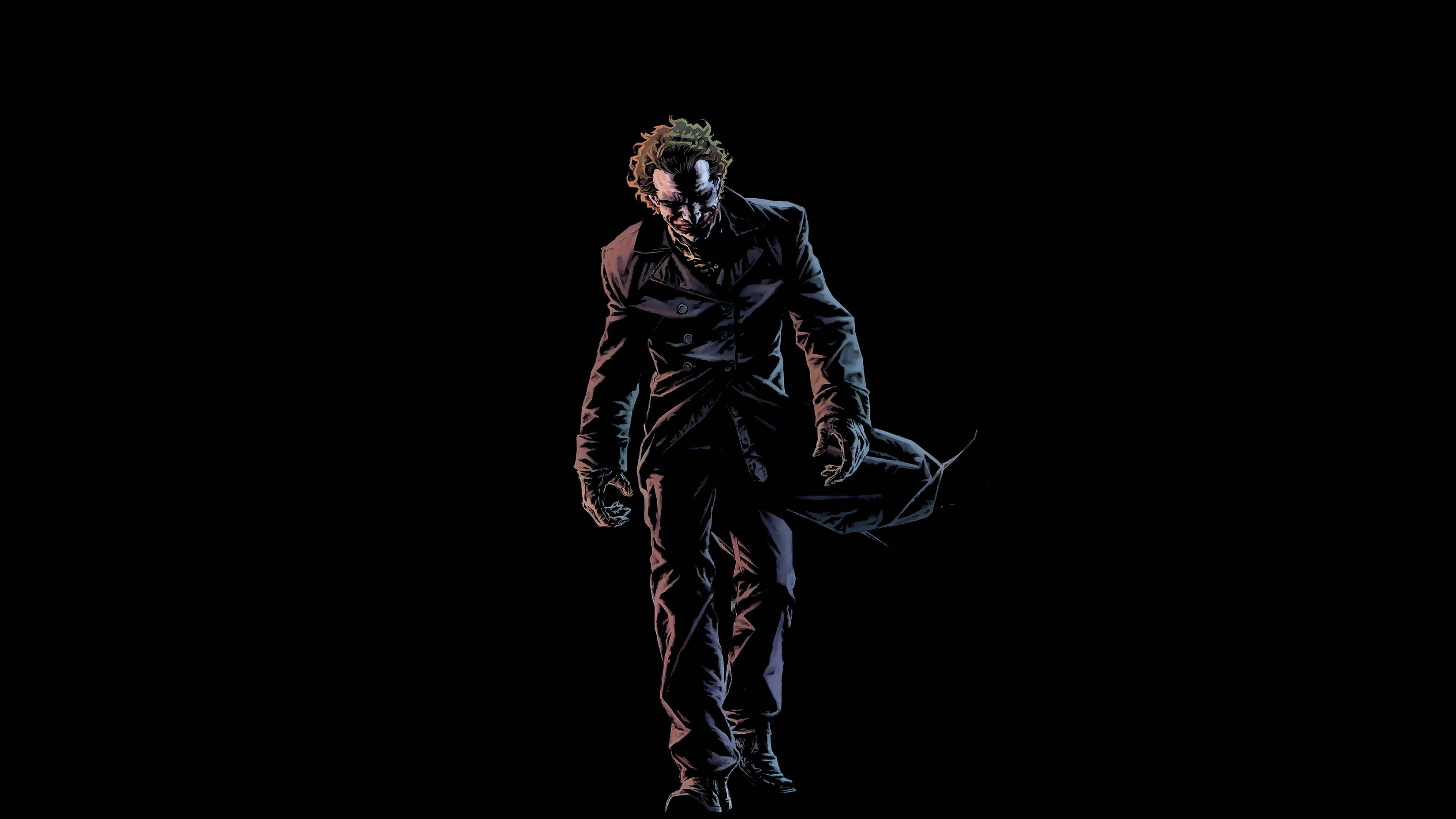 Μαύρος Joker σε Ultra HD να περπατά Ταπετσαρία