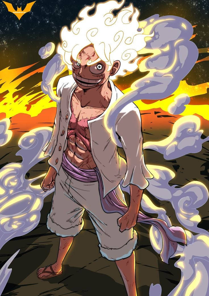 Joy Boy Luffy με Φλεγόμενα Μαλλιά Ταπετσαρία