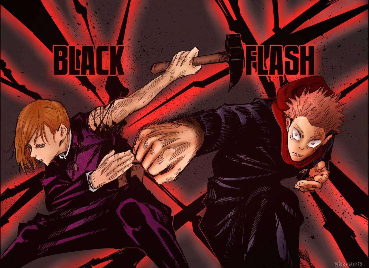 Jujutsu Kaisen - Διπλό Μαύρο Φλας Ταπετσαρία
