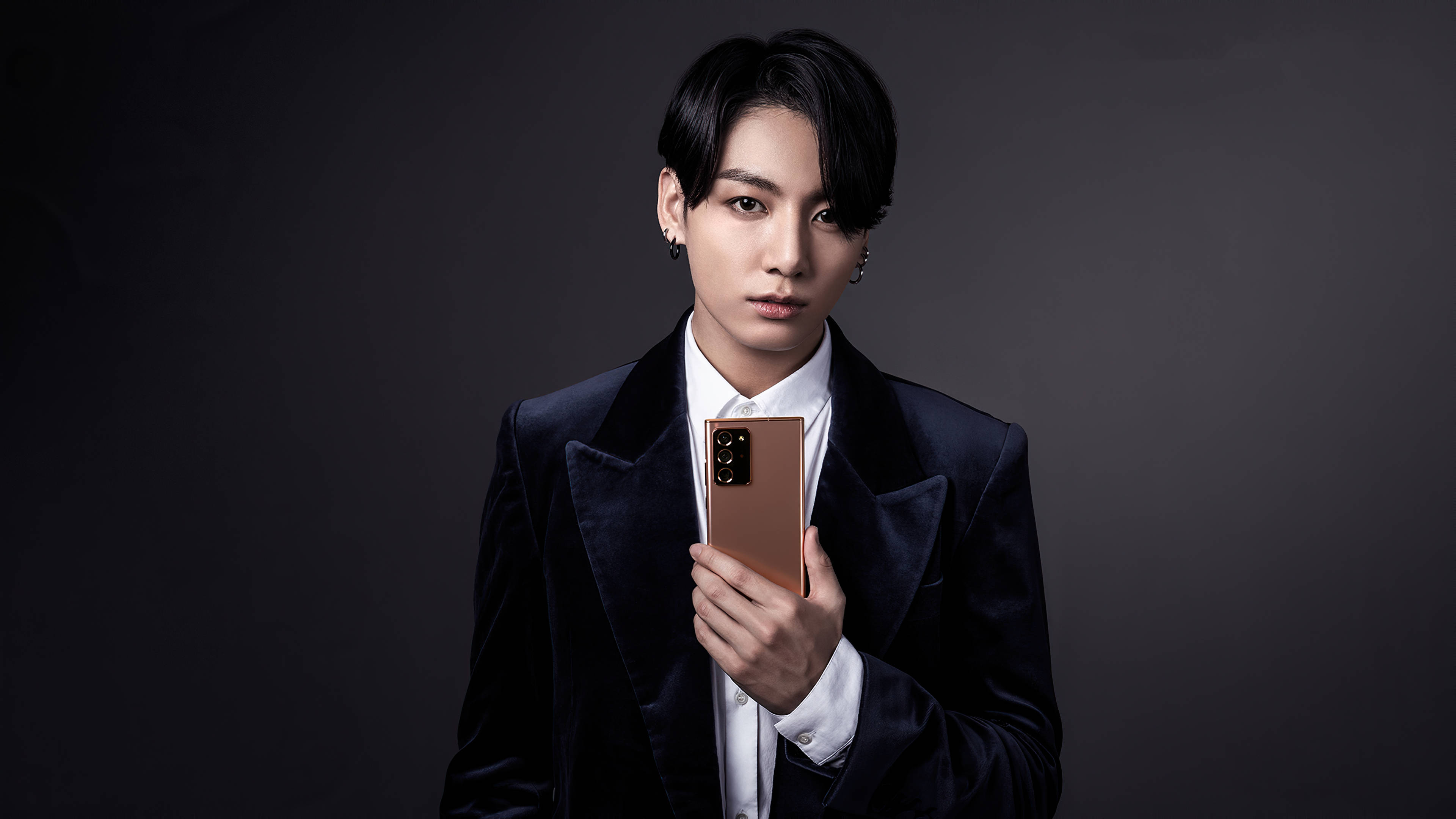 Αισθητική Φωτογραφία Jungkook των BTS με Μοντελισμό Κινητού Ταπετσαρία