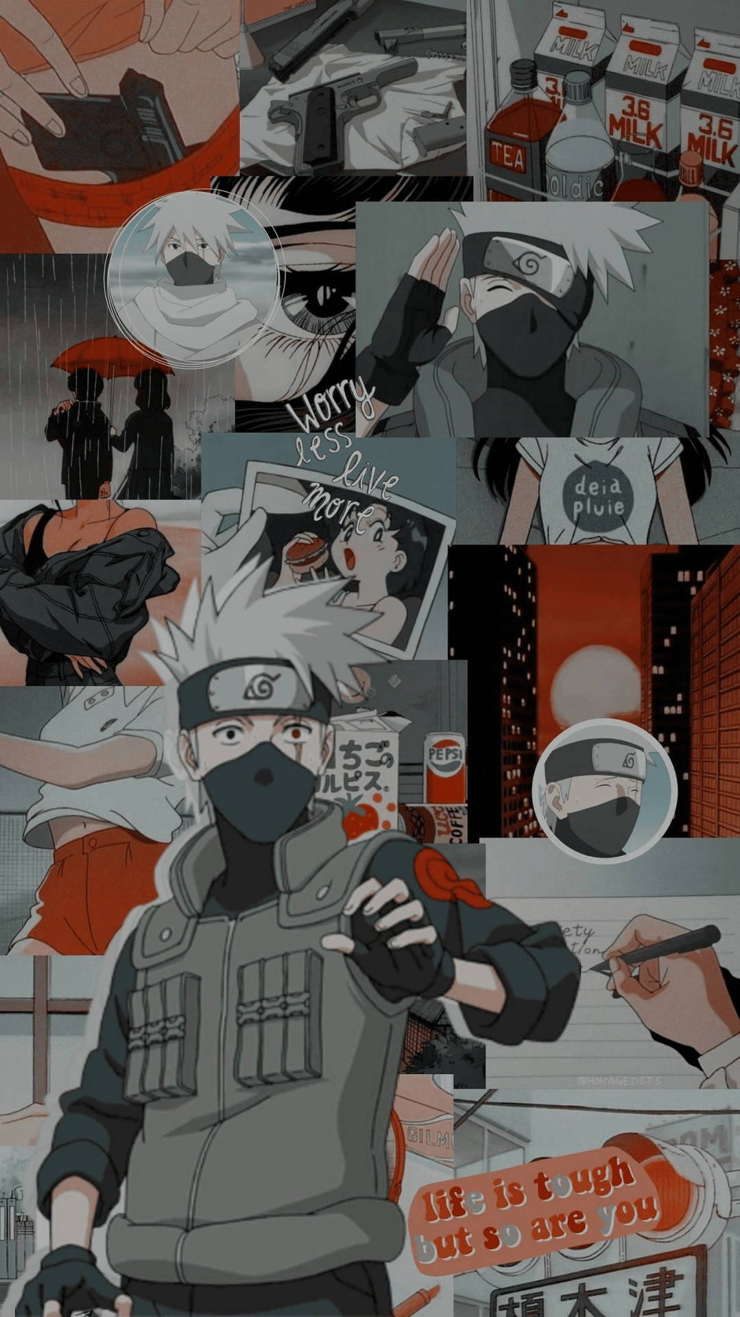 Kakashi από το Naruto Αισθητικό Κολάζ Ταπετσαρία