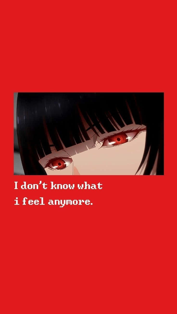 Κόκκινη Αισθητική Kakegurui Απόφθεγμα Anime Ταπετσαρία