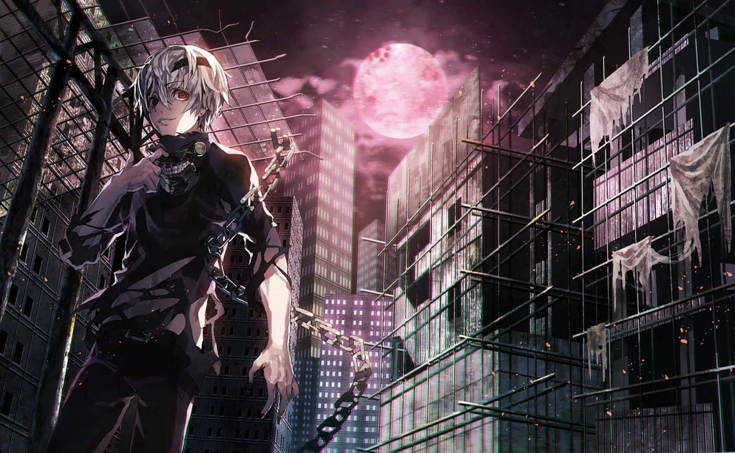 Διατεθειμένος να Θυσιάσει τη Ζωή του, ο Kaneki Ken από το Tokyo Ghoul Ταπετσαρία